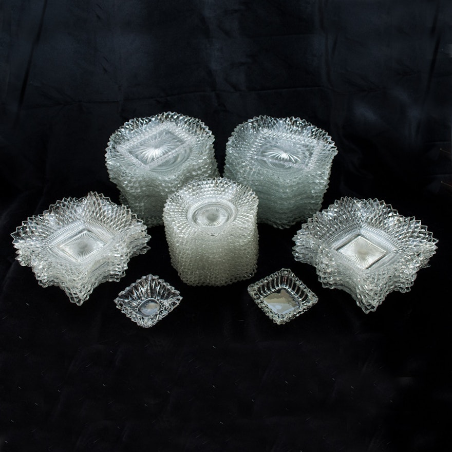 Cut Glass Ruffled Tableware