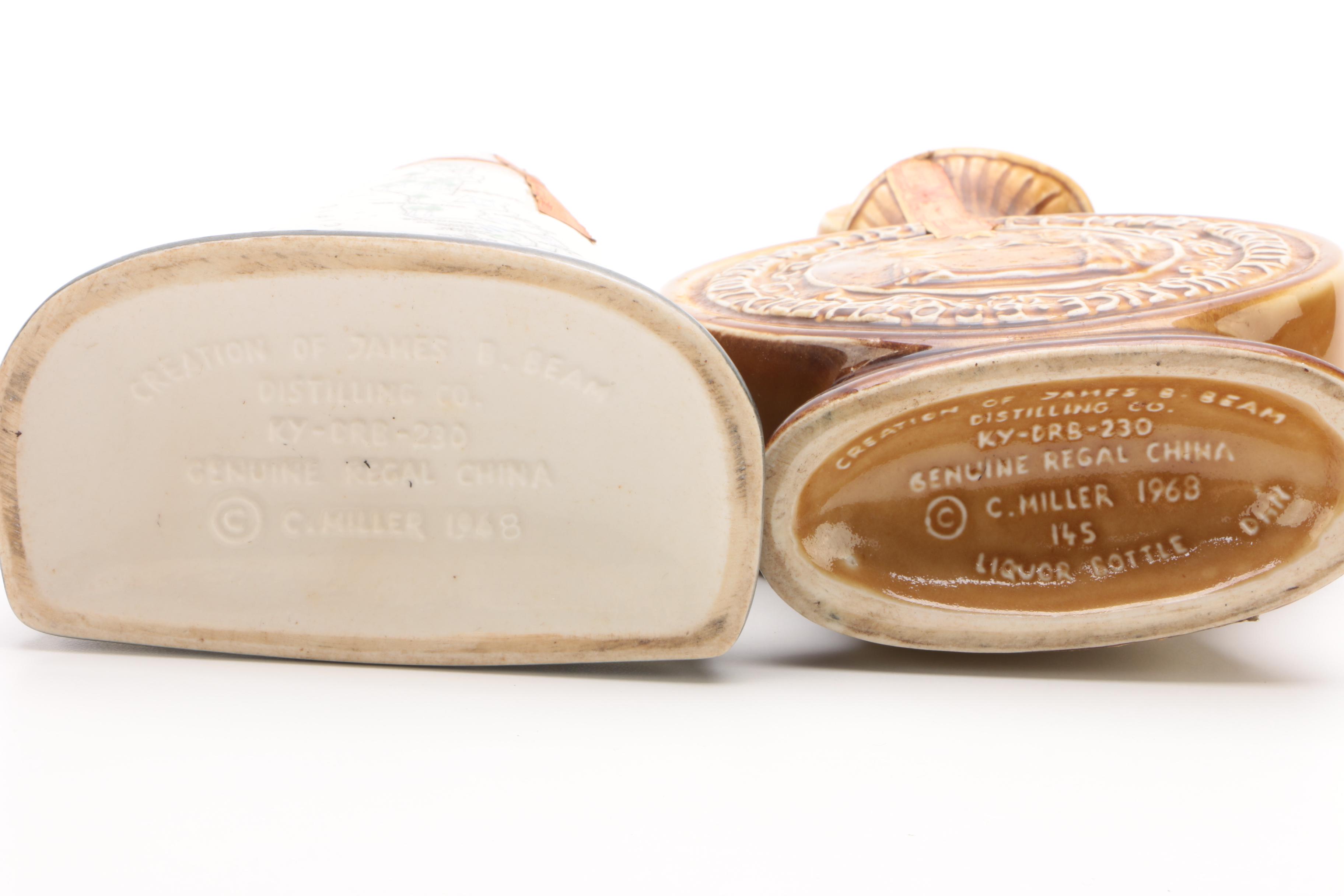 1960s Jim Beam Ceramic Decanters Including "Redwood Empire of California"