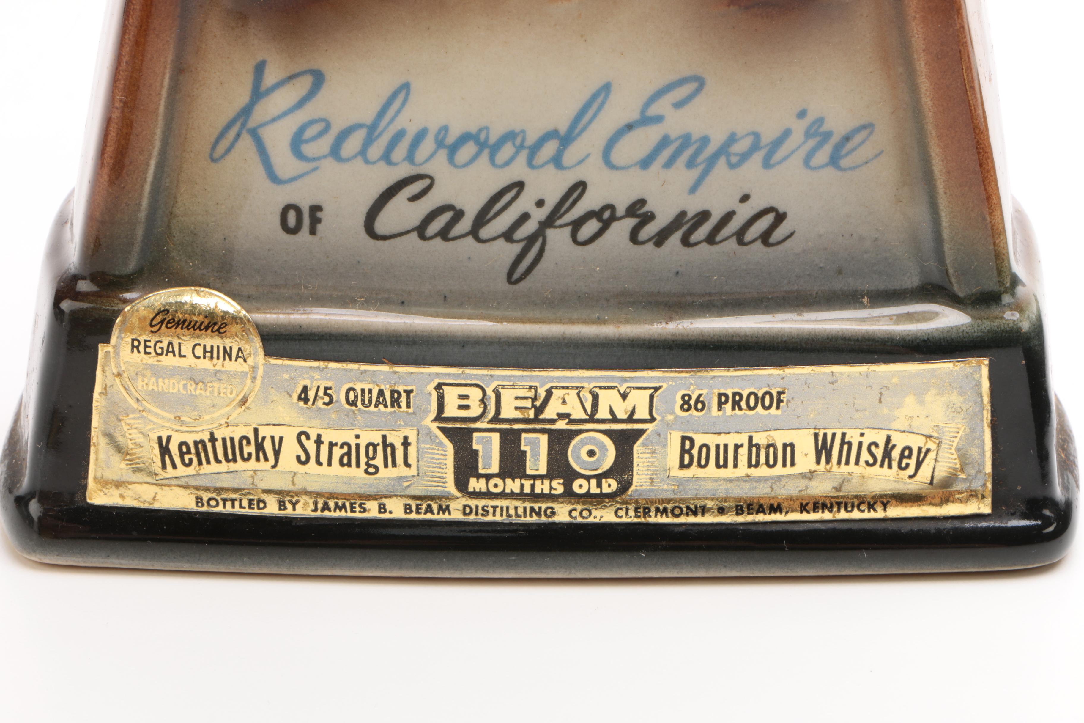 1960s Jim Beam Ceramic Decanters Including "Redwood Empire of California"