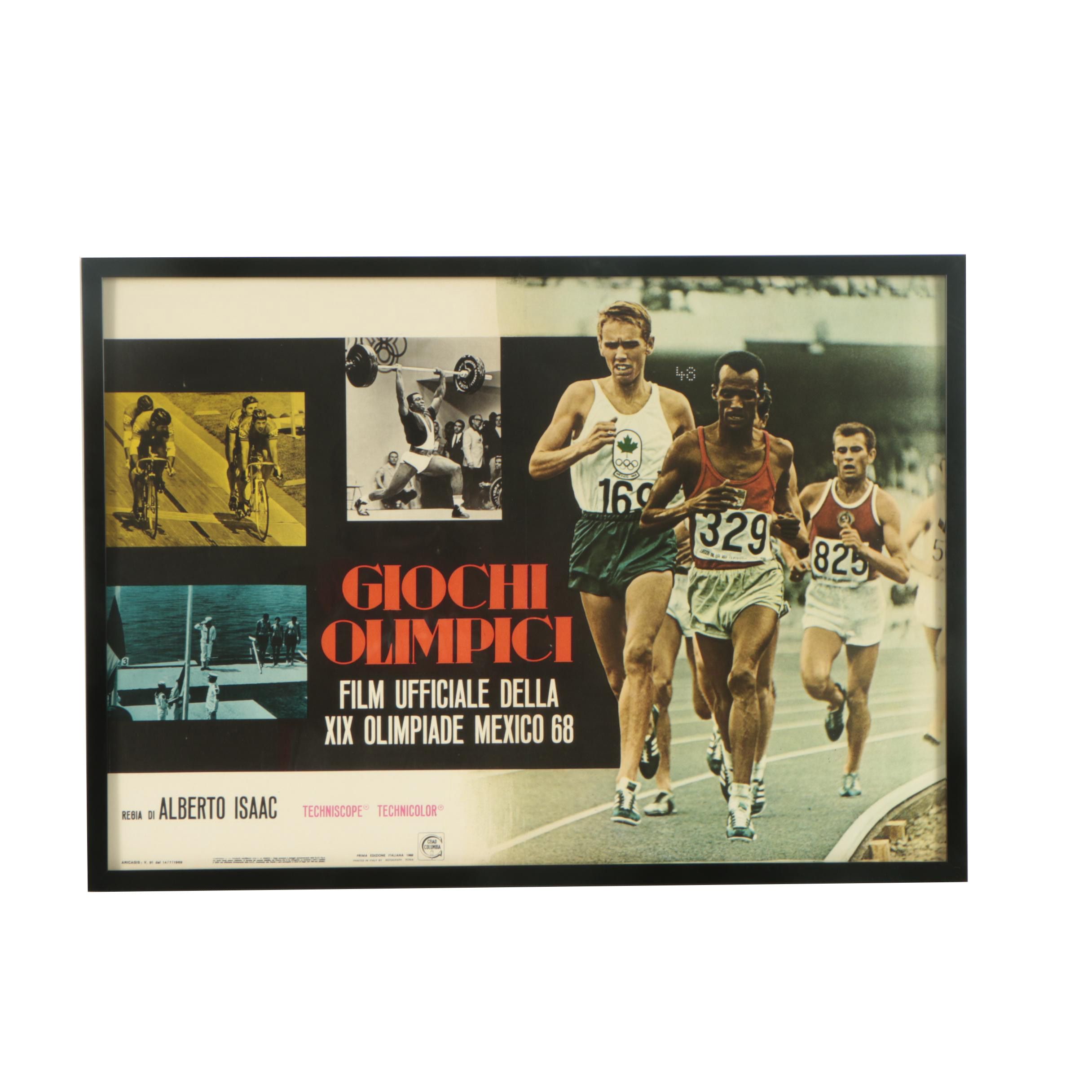Giclée Documentary Movie Poster for "Giochi Olimpici"