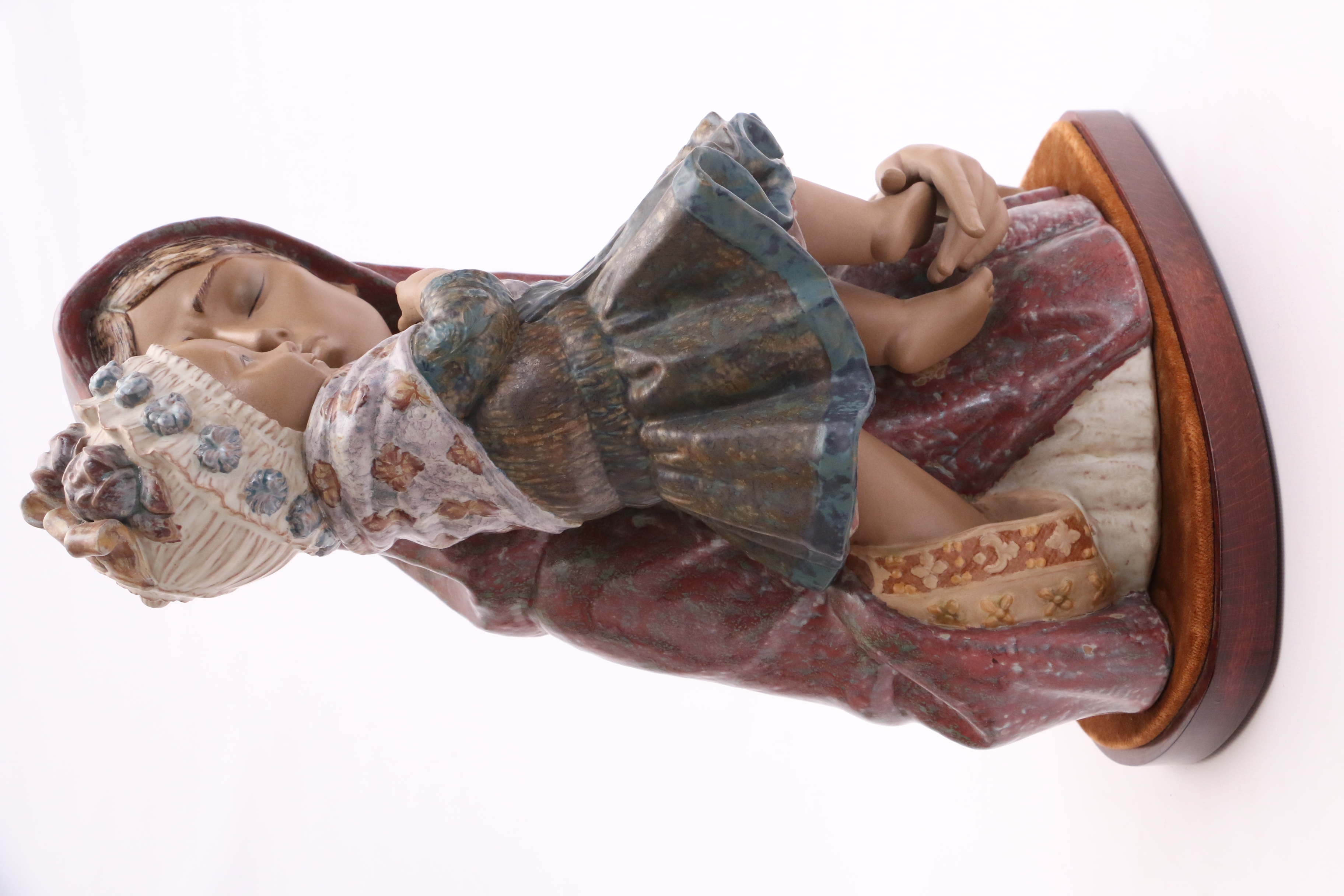 Lladró "Mother Kissing Child" Porcelain Figurine with a Gres Finish