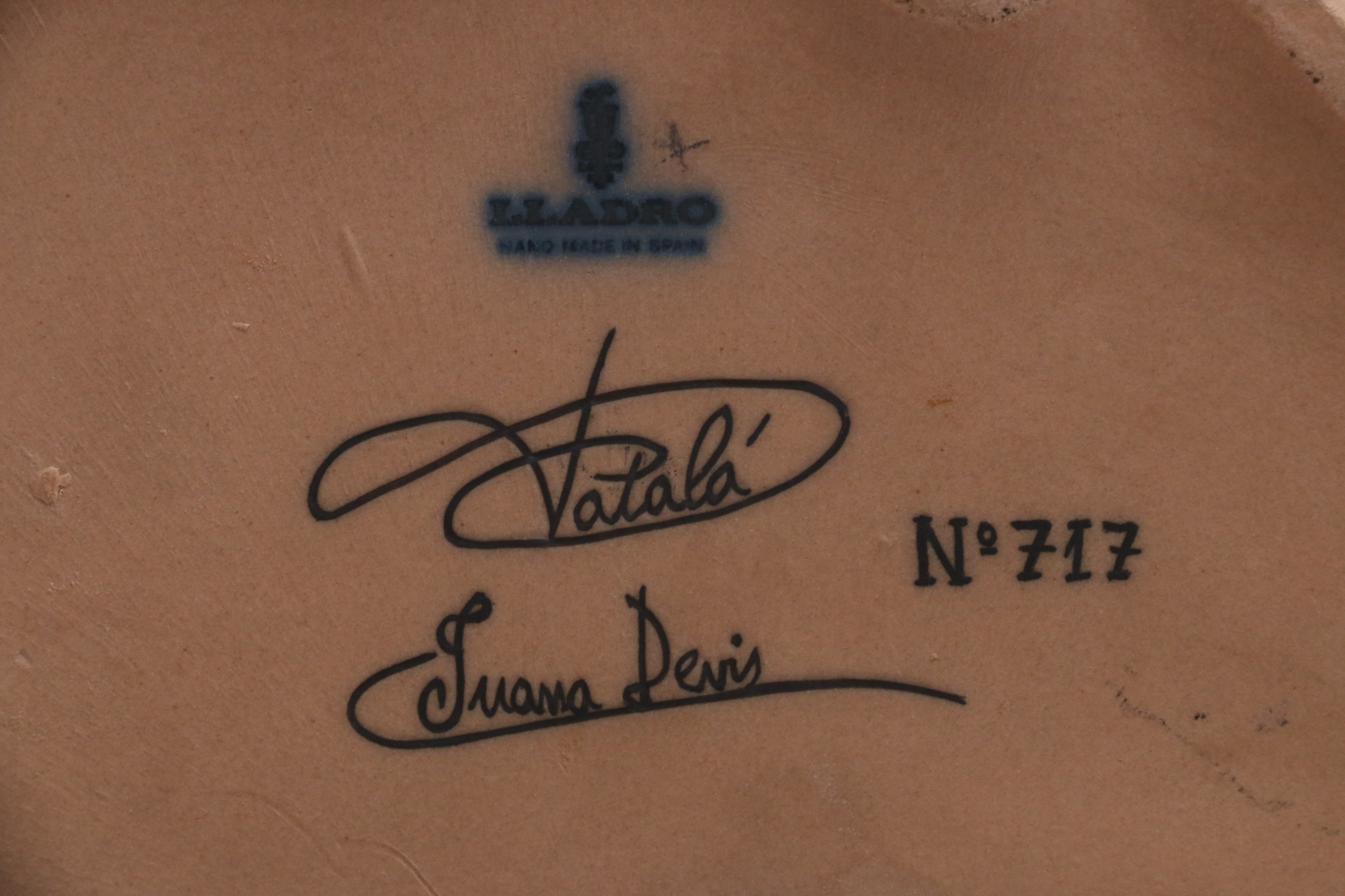 Lladró "Mother Kissing Child" Porcelain Figurine with a Gres Finish