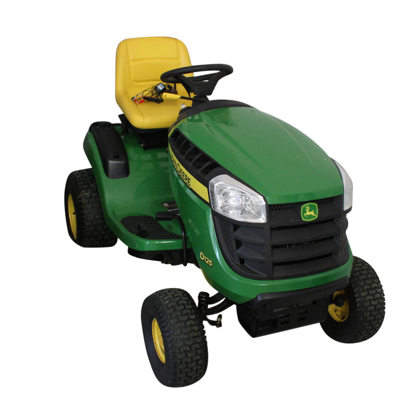 John Deere "D125" Riding Lawn Mower with Bagger Attachment Frame