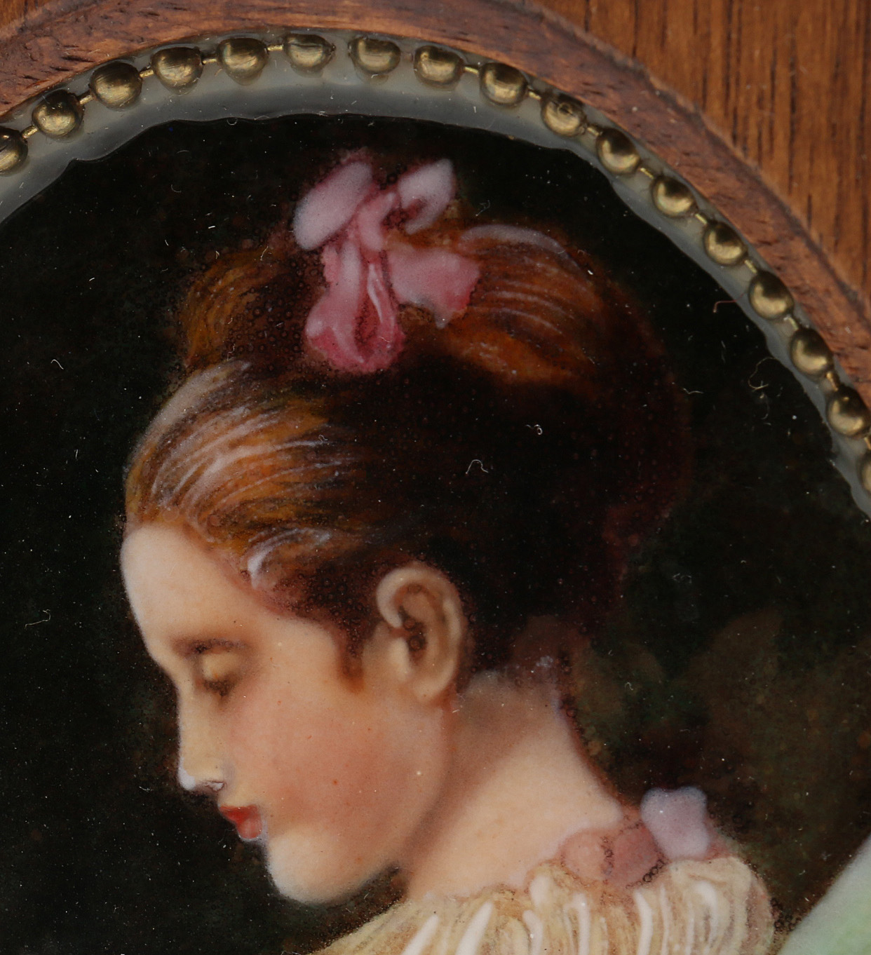 F.J. Carmona Limoges Plaque After Jean-Honoré Fragonard "A Young Girl Reading"