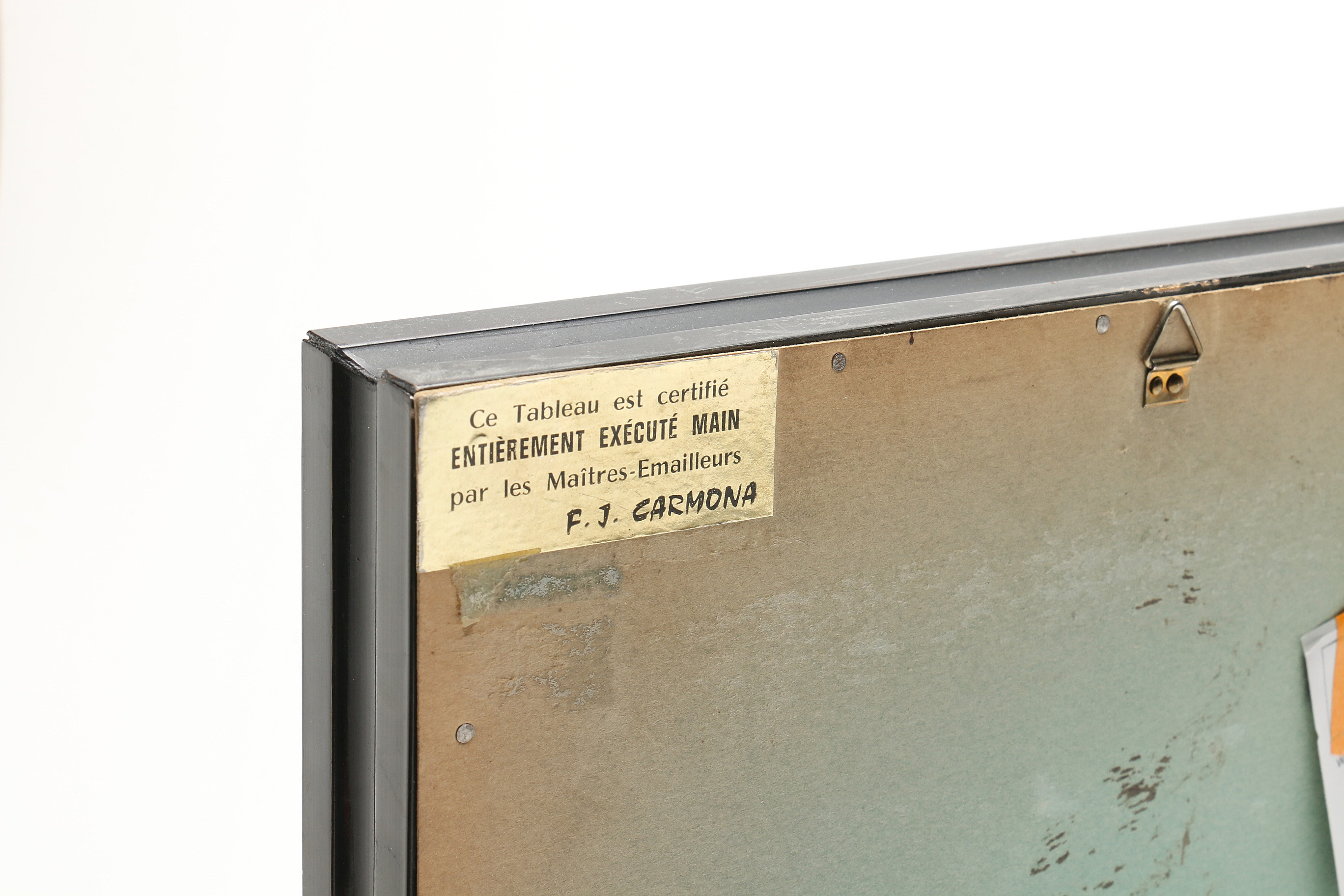 F.J. Carmona Limoges Plaque After Jean-Honoré Fragonard "A Young Girl Reading"