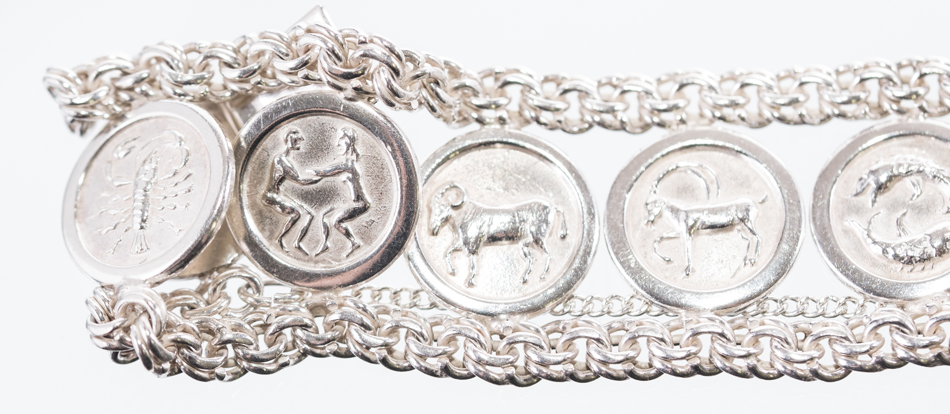 Sterling Silver Zodiac Charm Bracelet