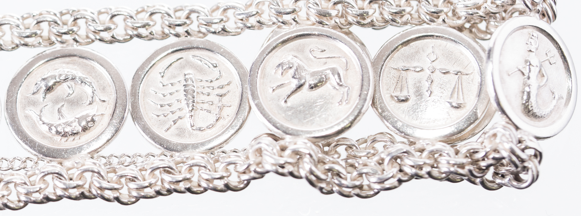 Sterling Silver Zodiac Charm Bracelet