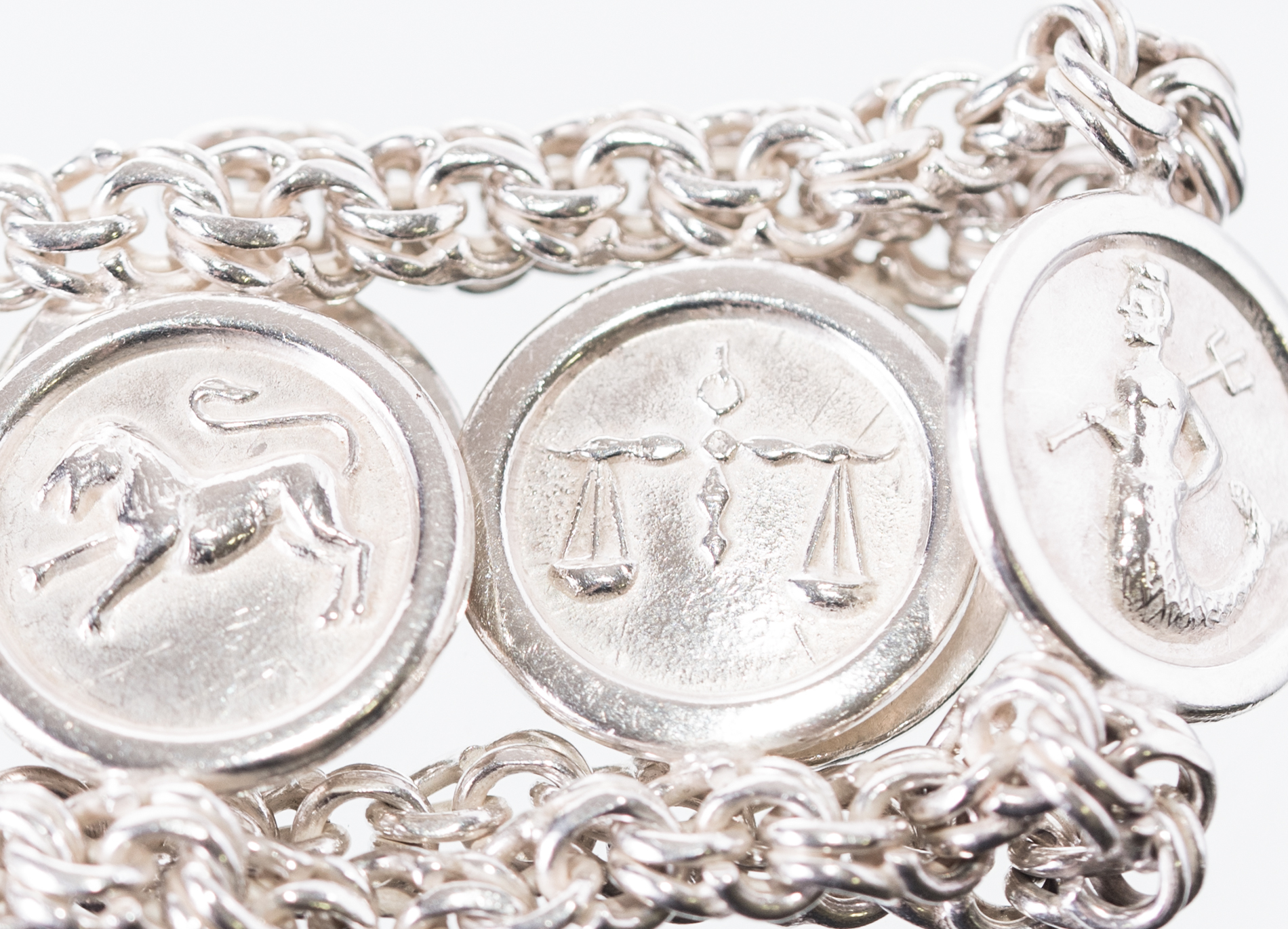 Sterling Silver Zodiac Charm Bracelet