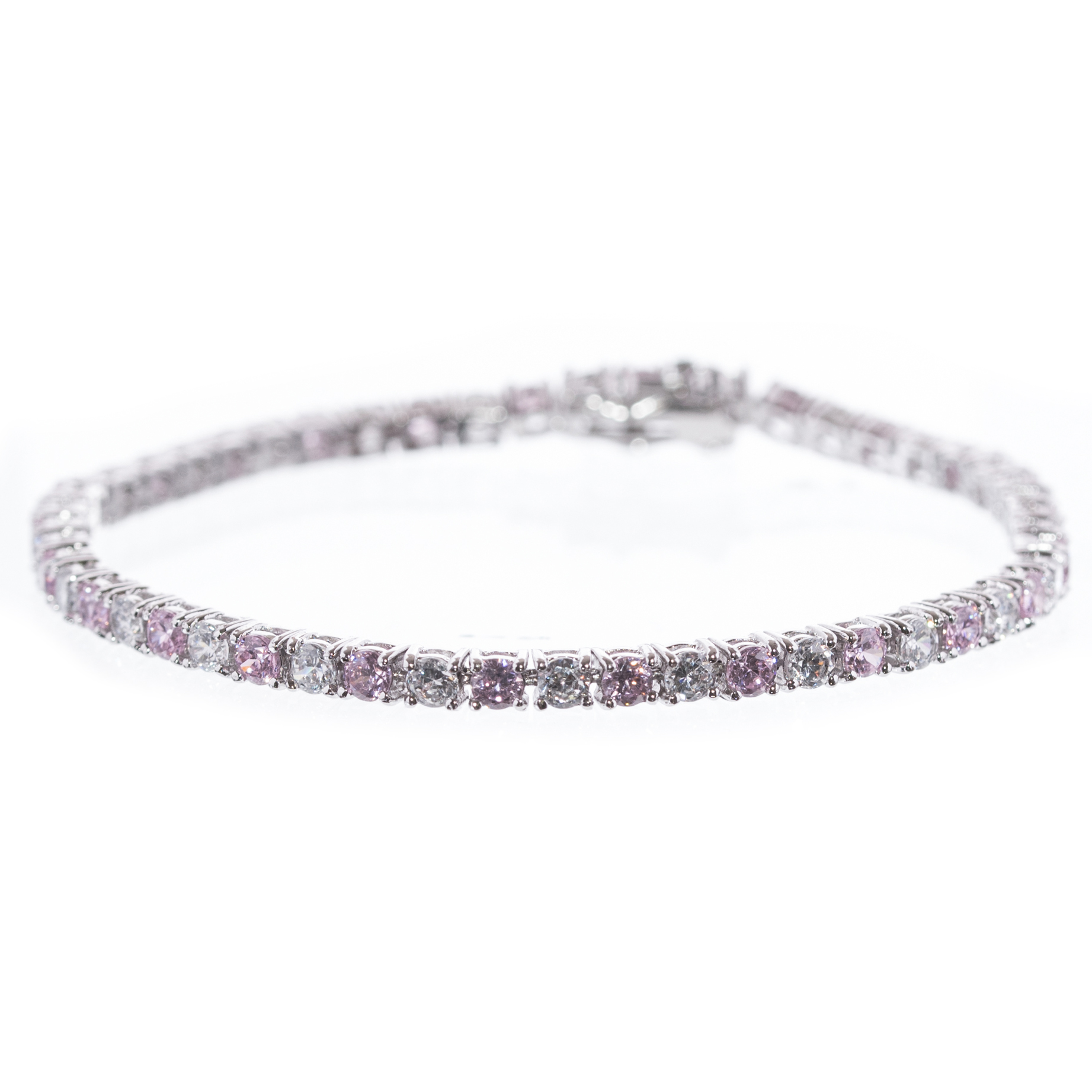 Silver Plate Cubic Zirconia Tennis Bracelet