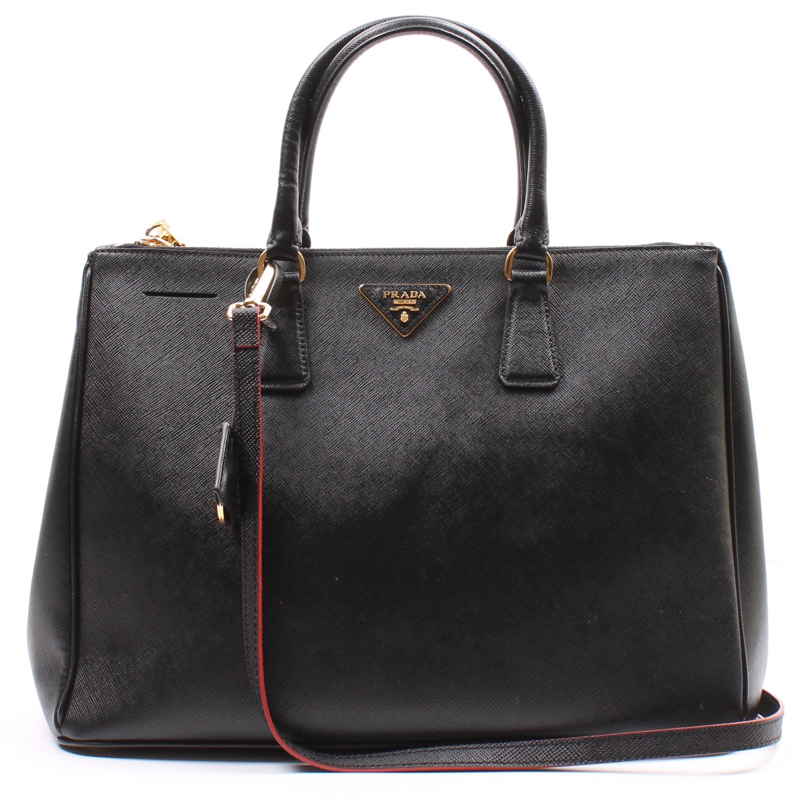 Prada Black Saffiano Lux Executive Large Tote Bag