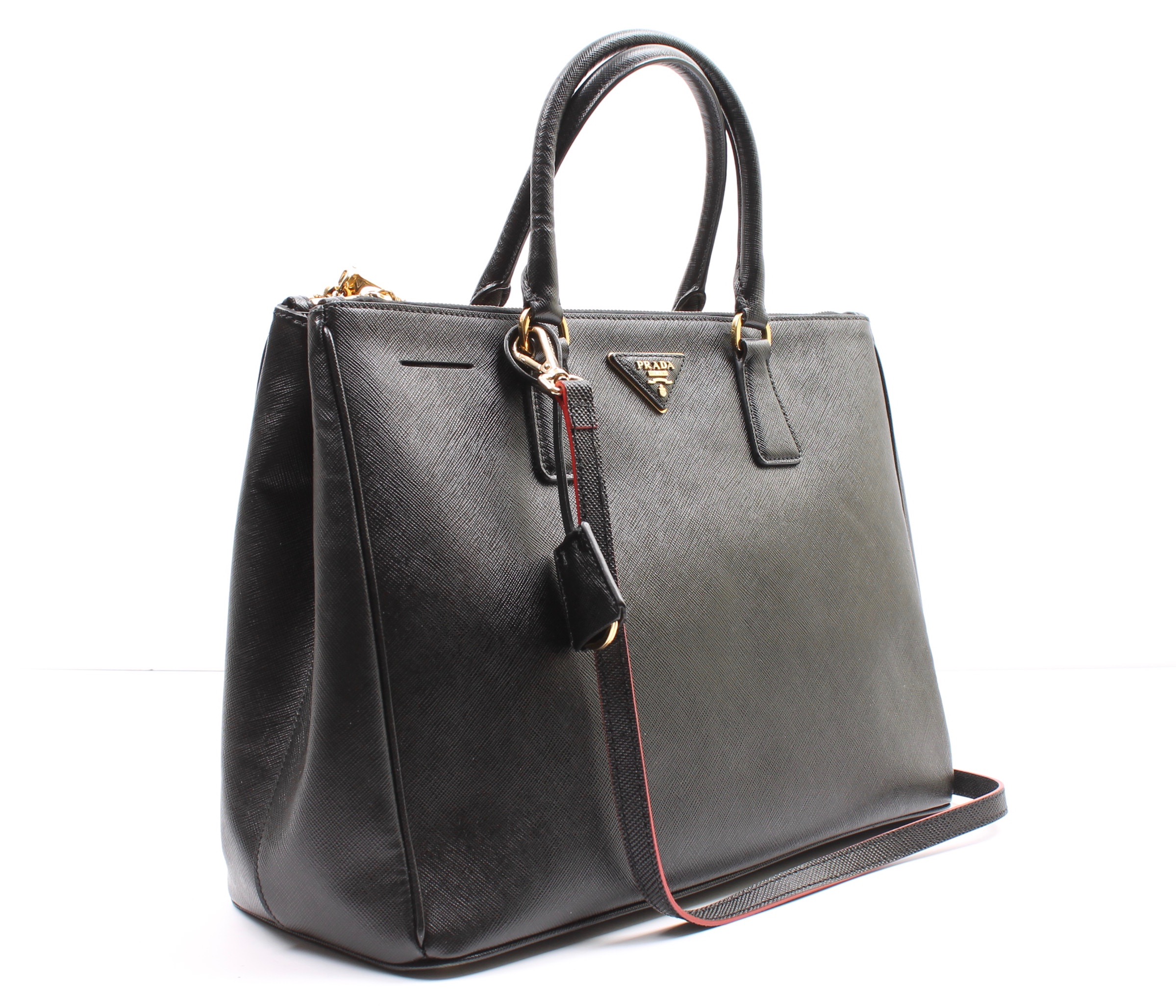 Prada Black Saffiano Lux Executive Large Tote Bag