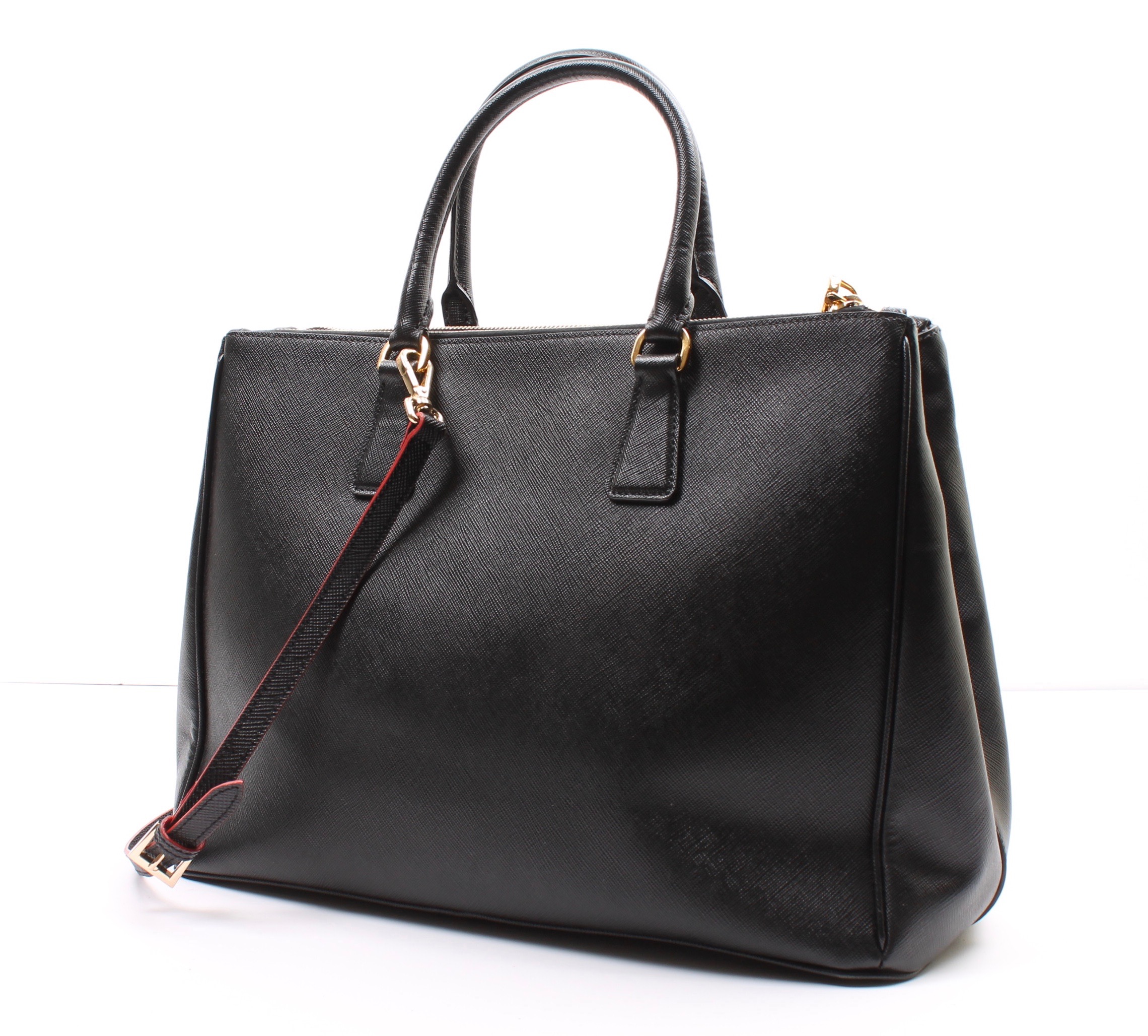 Prada Black Saffiano Lux Executive Large Tote Bag