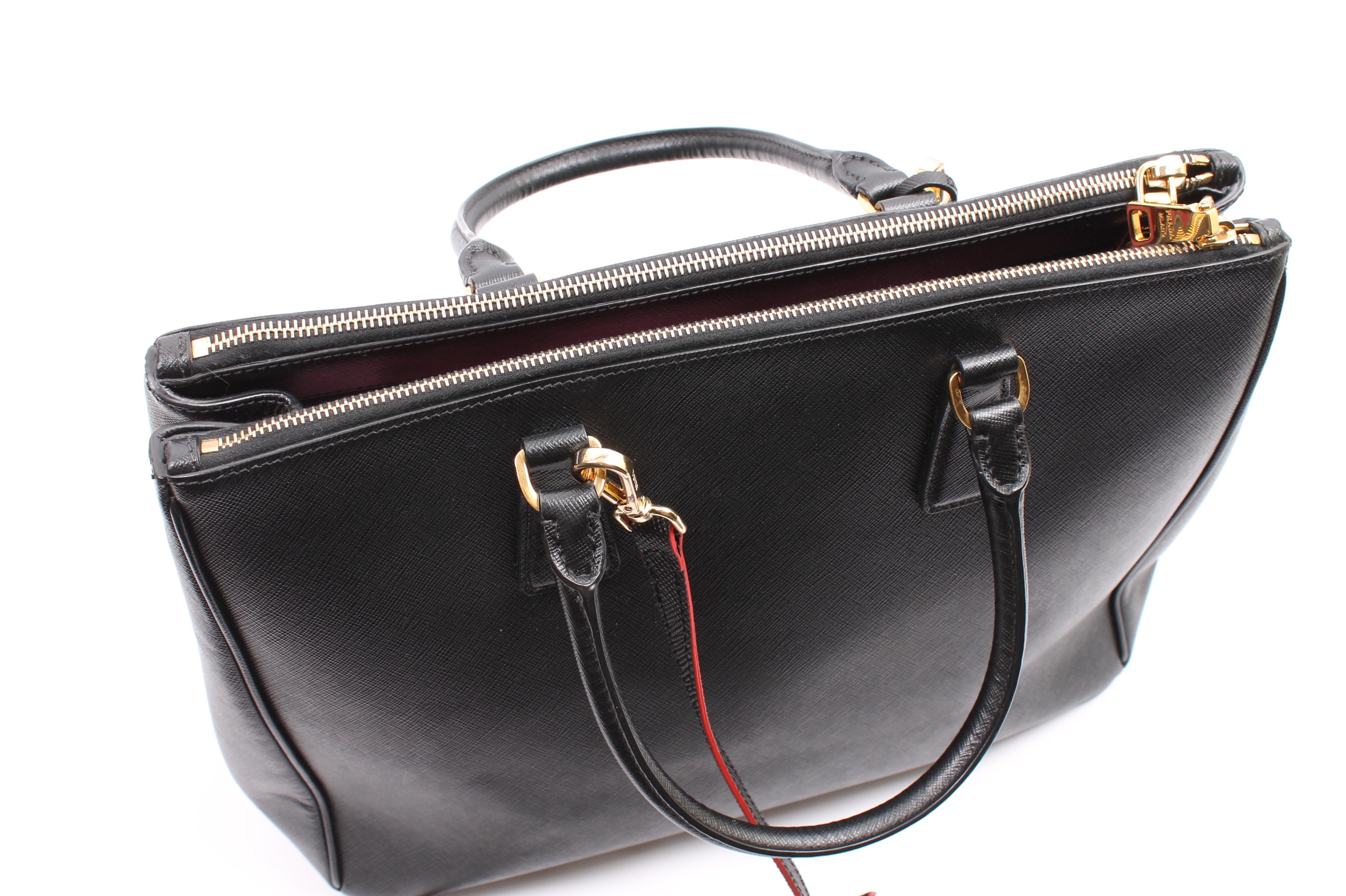 Prada Black Saffiano Lux Executive Large Tote Bag