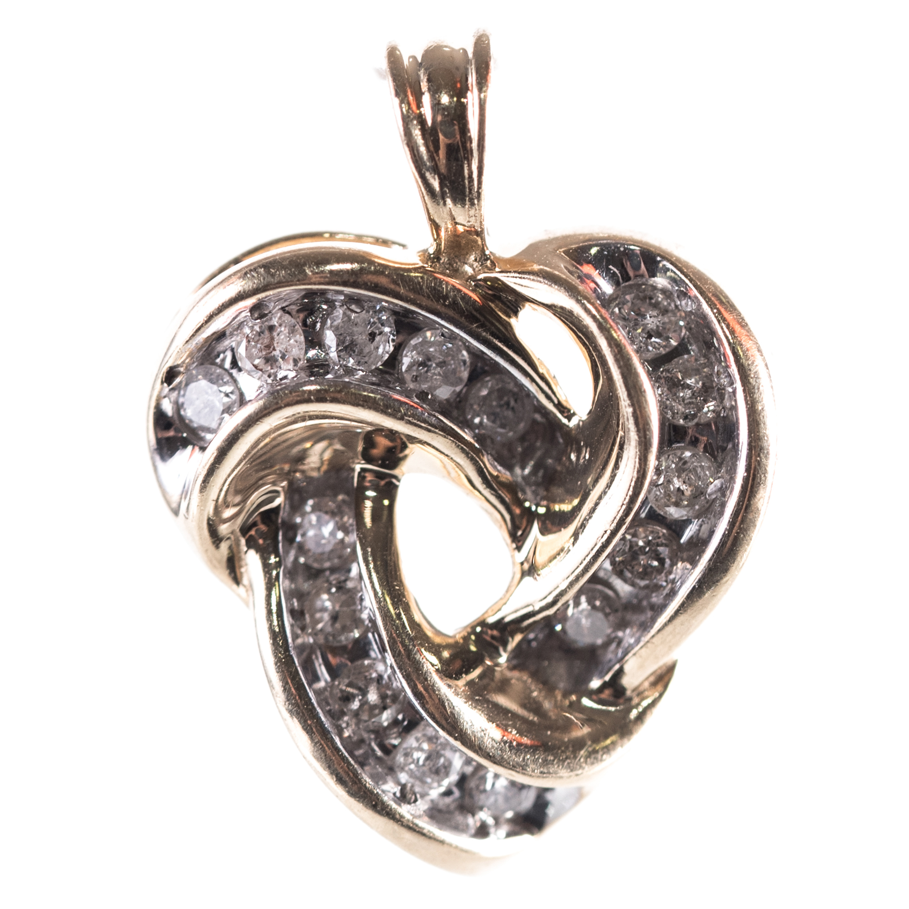 10K Yellow Gold Diamond Pendant