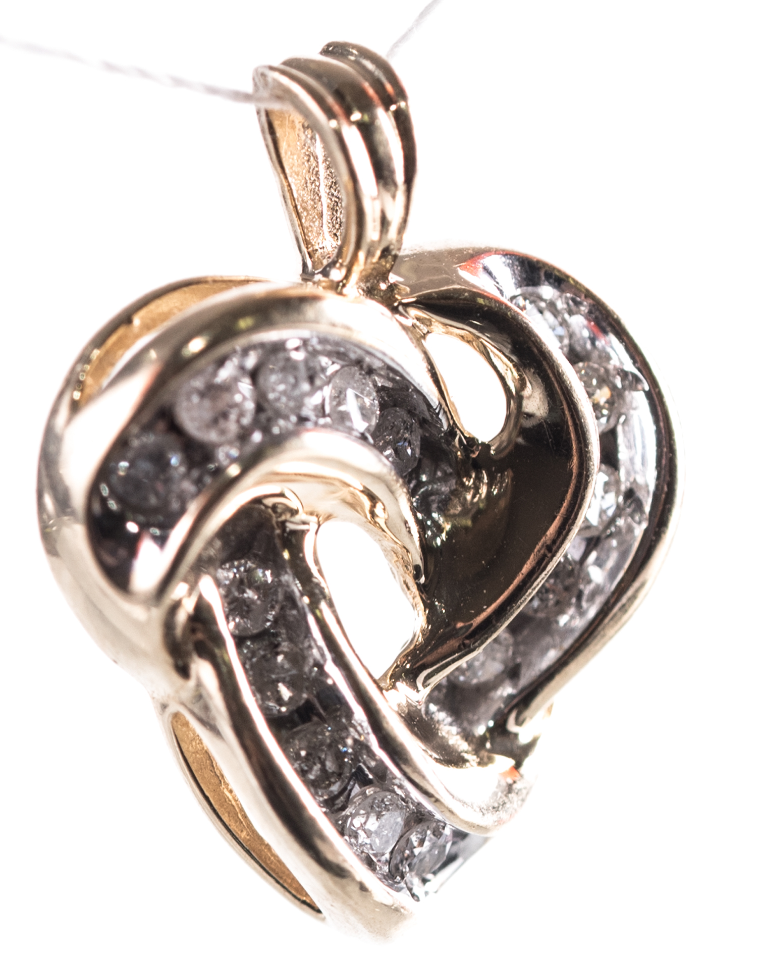 10K Yellow Gold Diamond Pendant