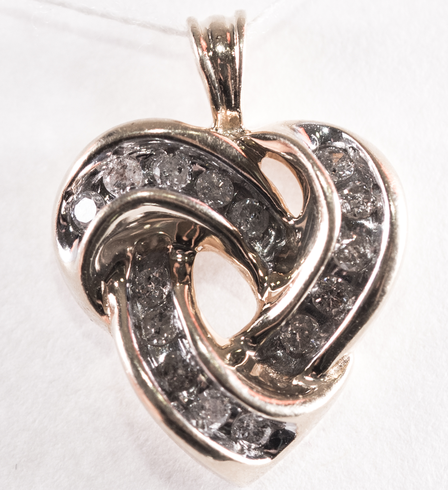 10K Yellow Gold Diamond Pendant