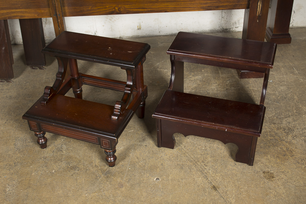 Federal Style King Size Bed Frame with Bed Steps by The Bombay Company