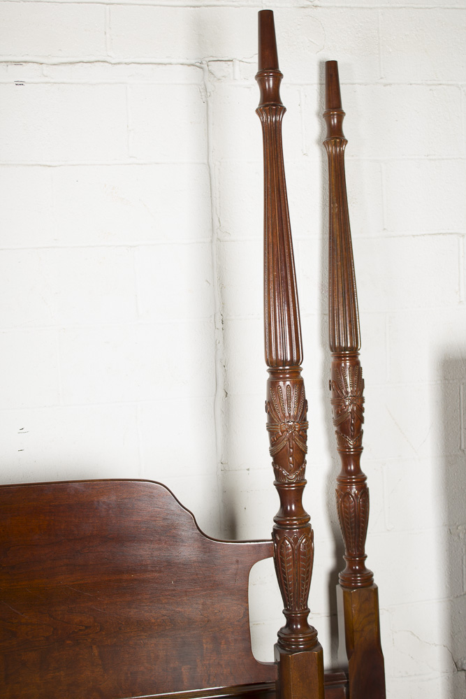 Federal Style King Size Bed Frame with Bed Steps by The Bombay Company