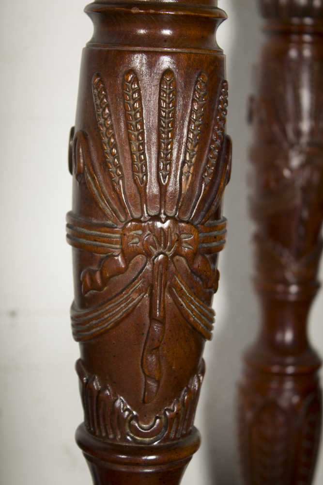 Federal Style King Size Bed Frame with Bed Steps by The Bombay Company