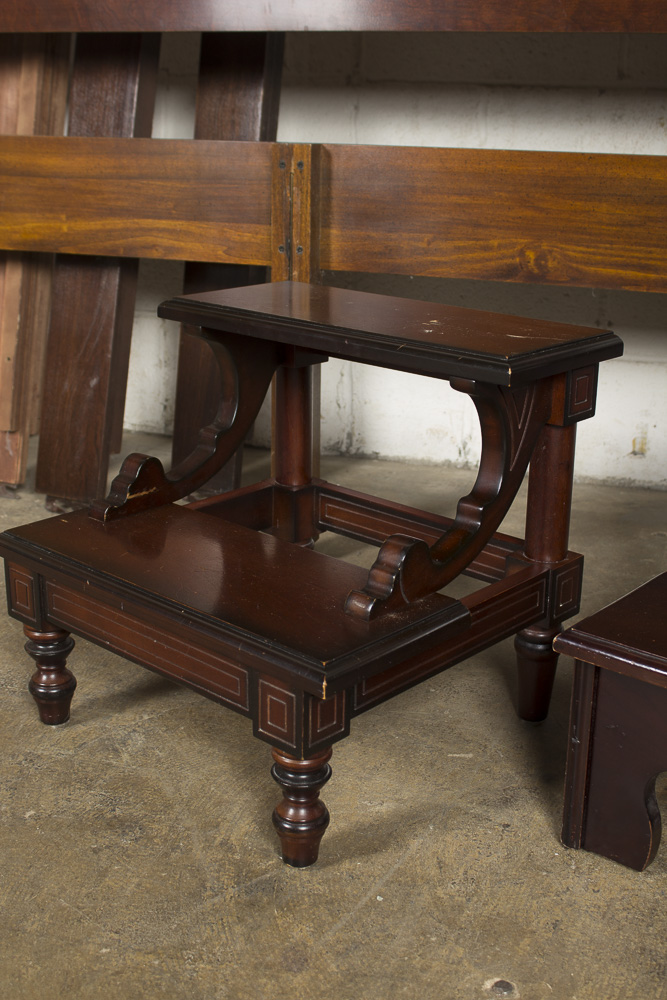 Federal Style King Size Bed Frame with Bed Steps by The Bombay Company