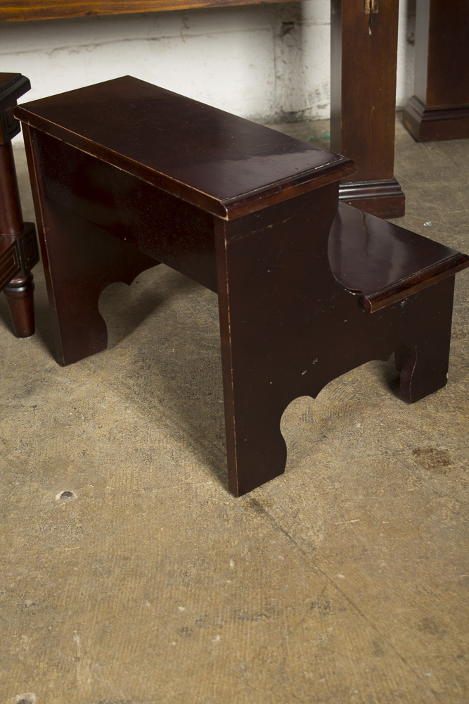 Federal Style King Size Bed Frame with Bed Steps by The Bombay Company