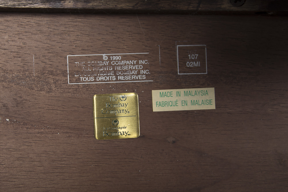 Federal Style King Size Bed Frame with Bed Steps by The Bombay Company