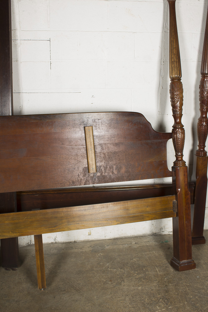 Federal Style King Size Bed Frame with Bed Steps by The Bombay Company