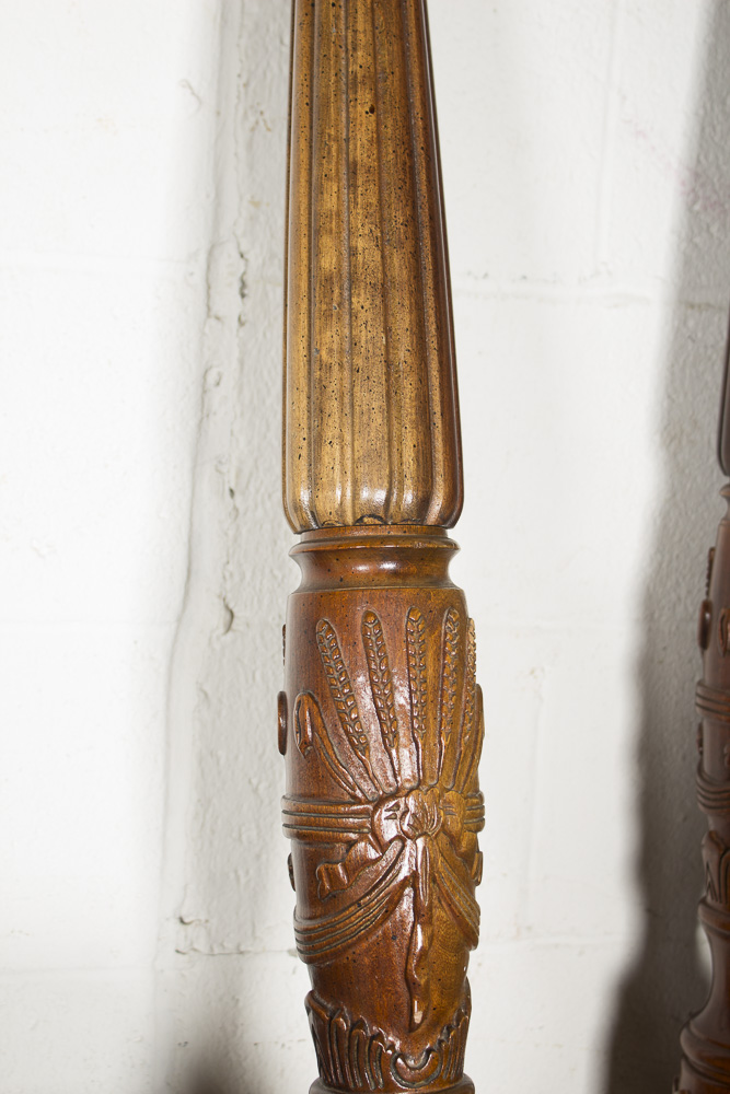 Federal Style King Size Bed Frame with Bed Steps by The Bombay Company