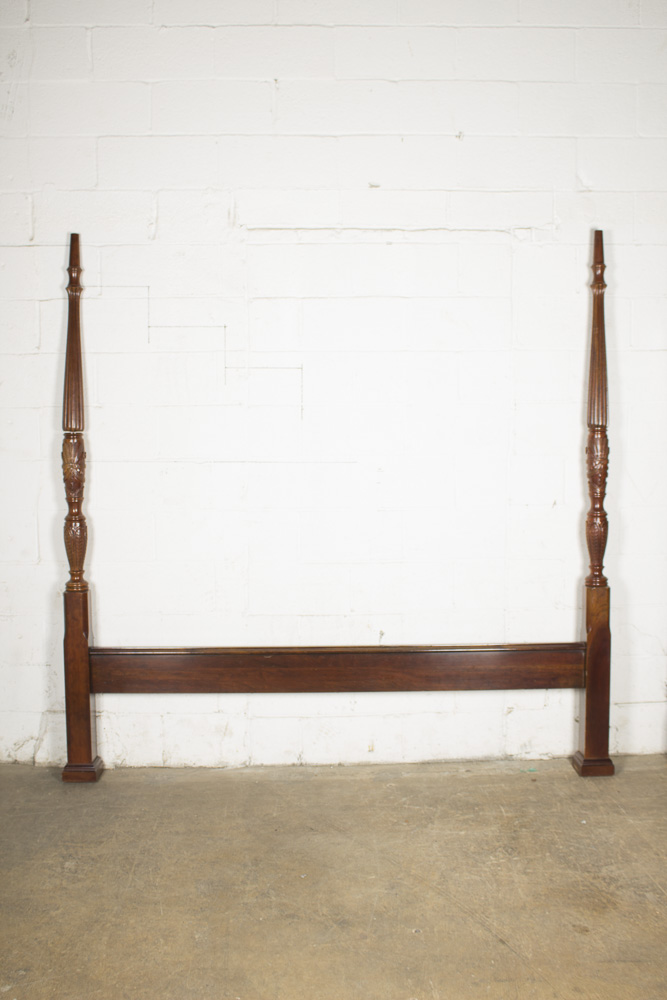 Federal Style King Size Bed Frame with Bed Steps by The Bombay Company