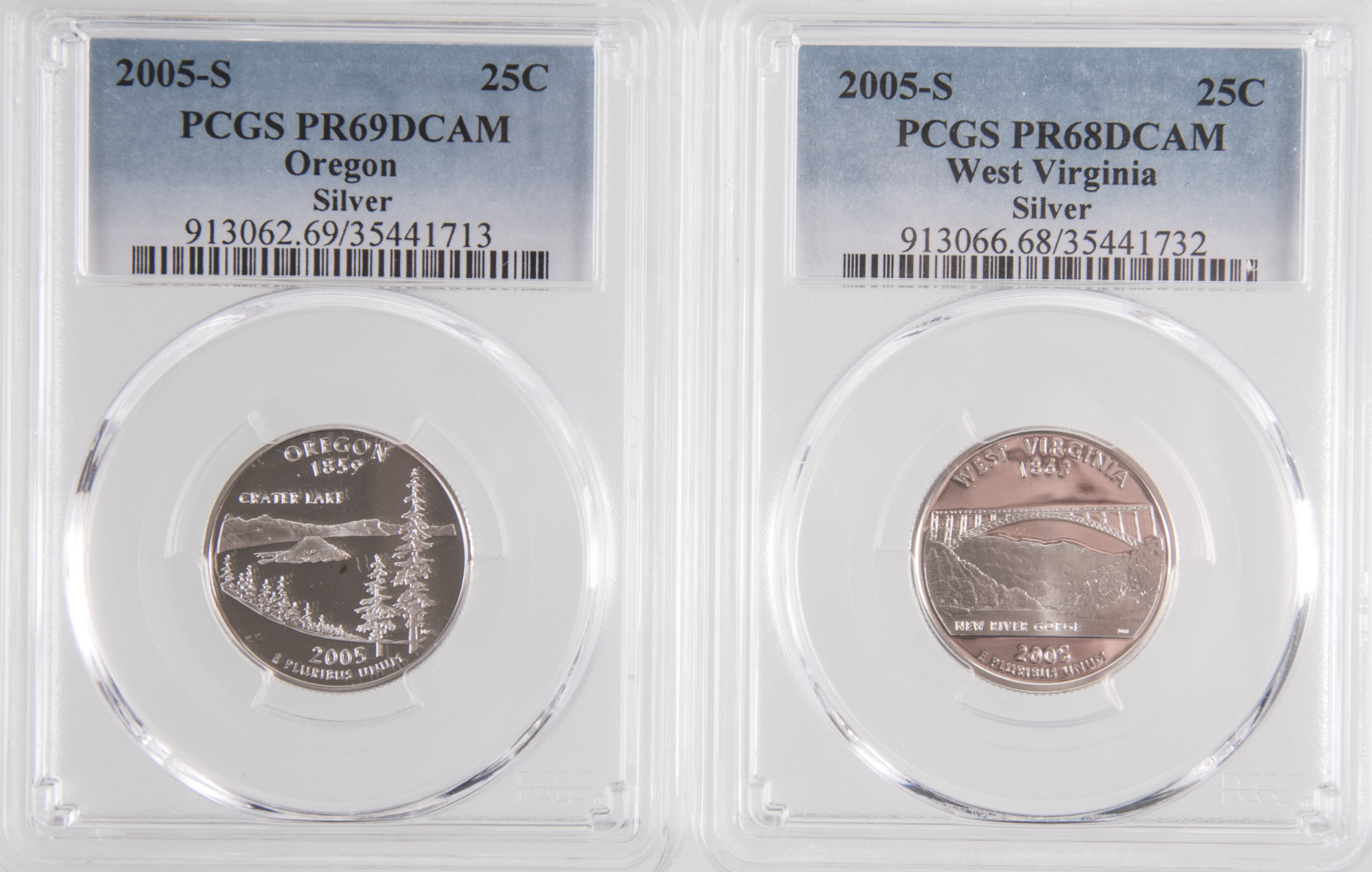 PCGS Graded State Quarters 2004-S, 2005-S