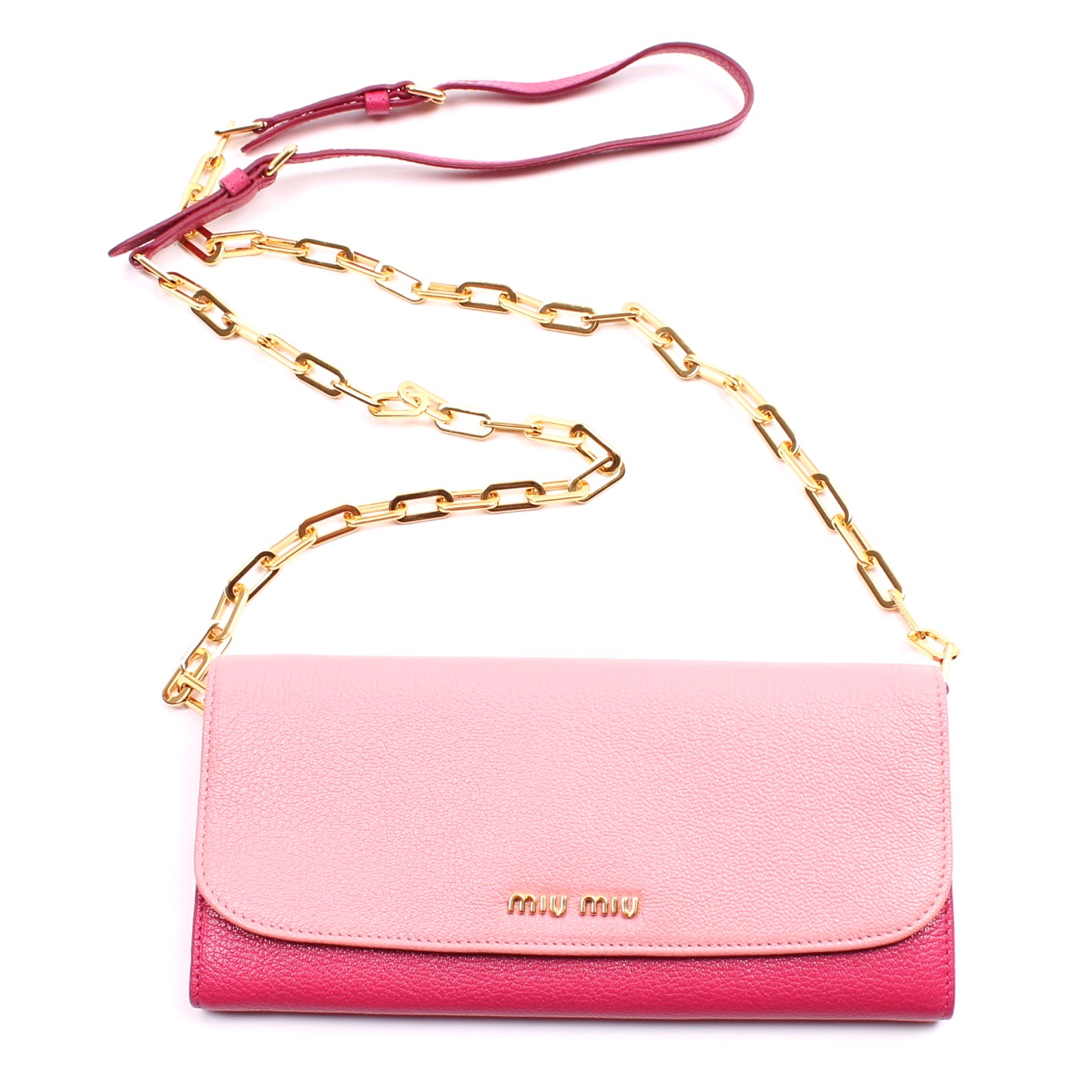 Miu Miu Madras Bi-Color "Rosa and Peonia" Leather Crossbody