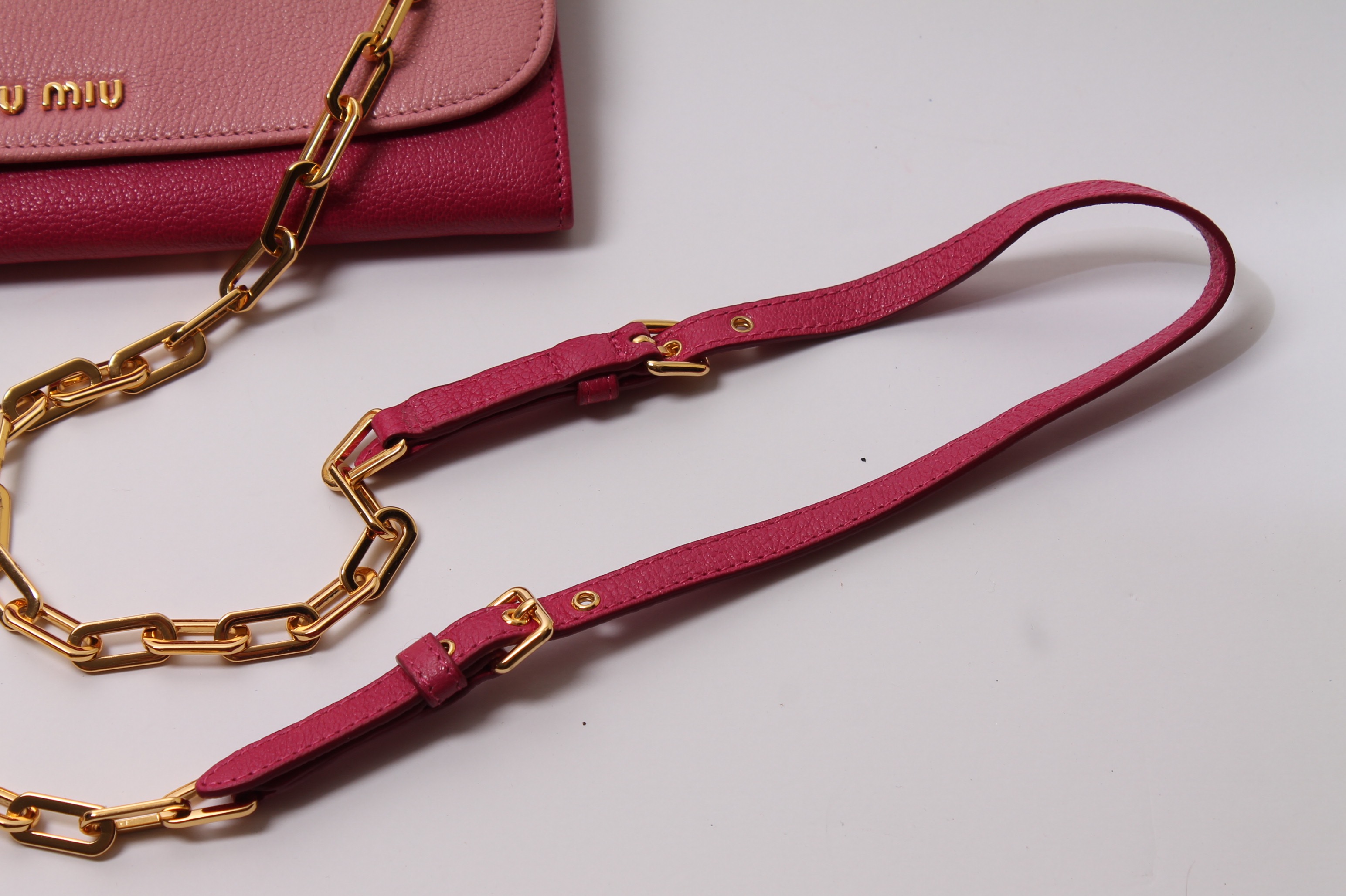 Miu Miu Madras Bi-Color "Rosa and Peonia" Leather Crossbody