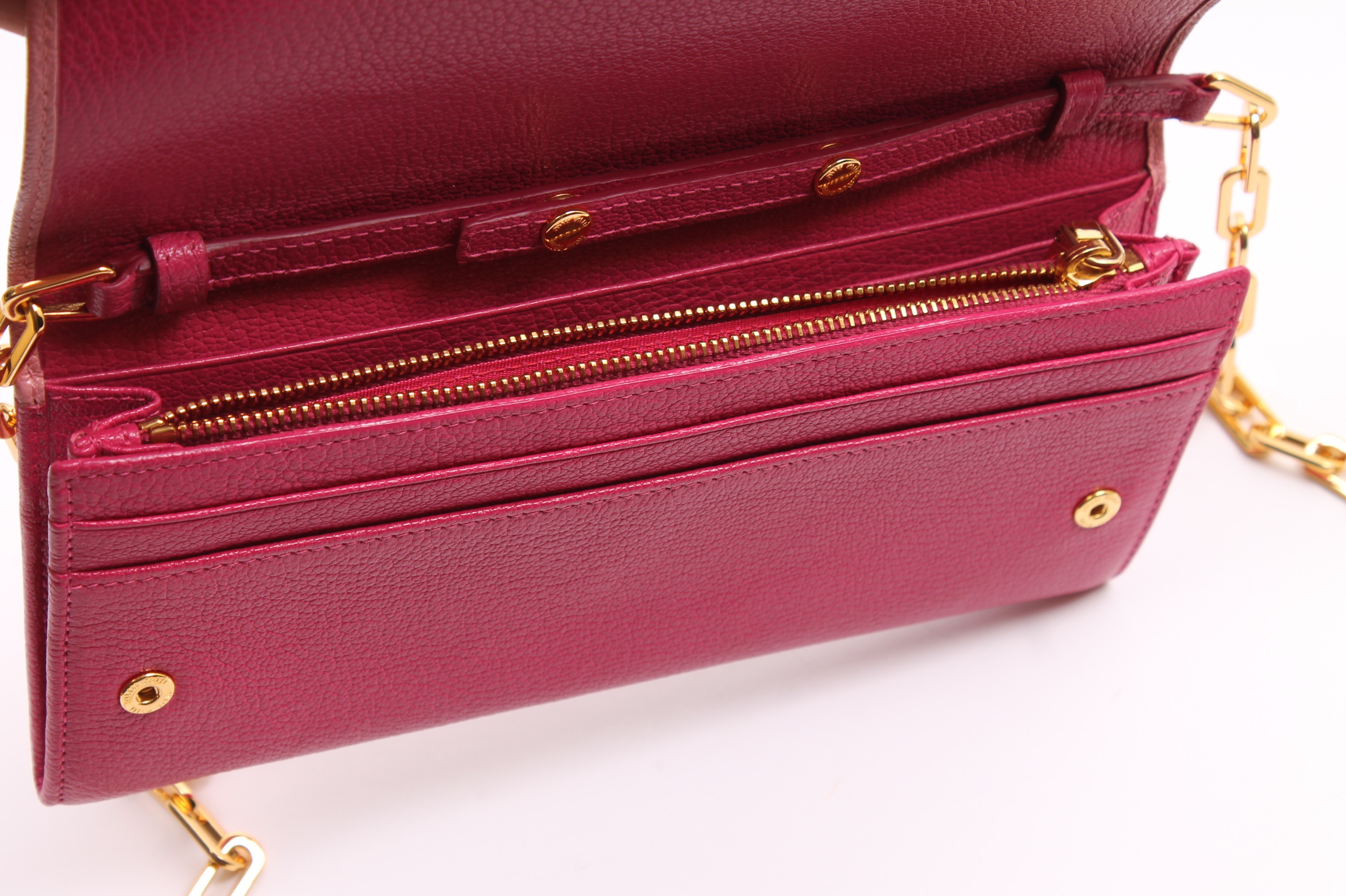 Miu Miu Madras Bi-Color "Rosa and Peonia" Leather Crossbody