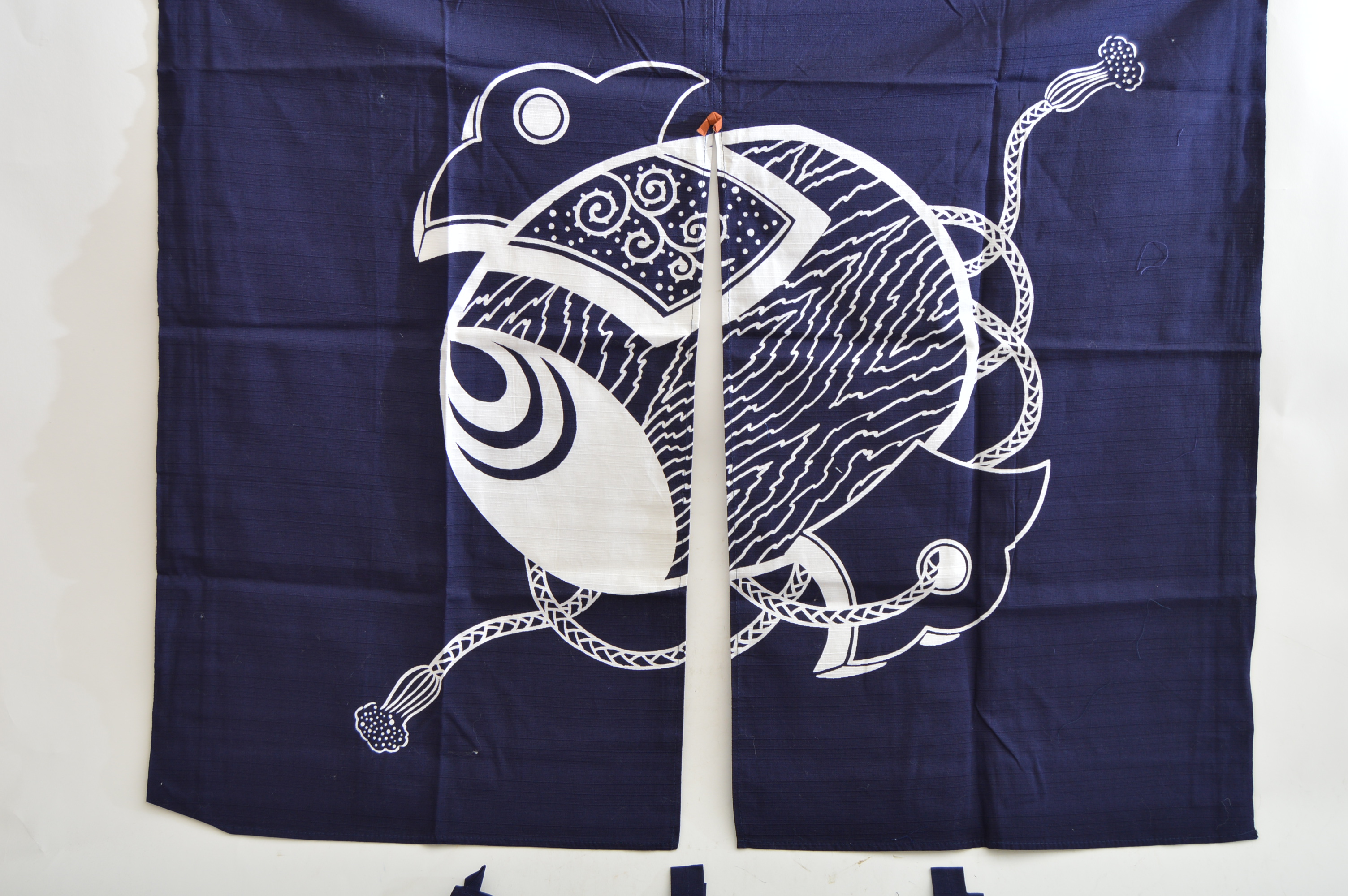 Pair of Japanese Indigo Noren Curtains