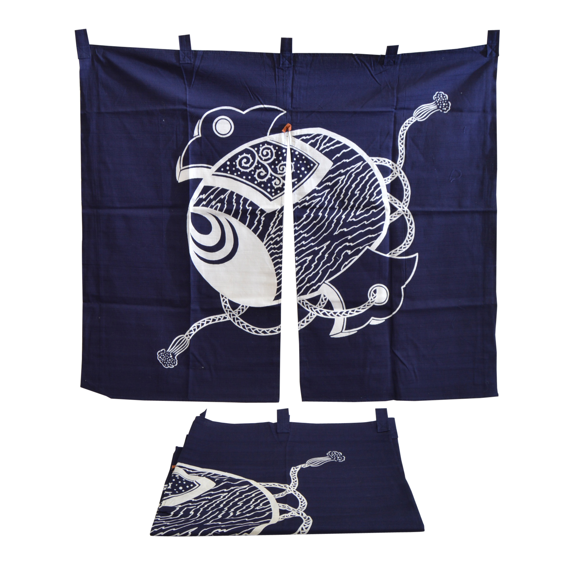 Pair of Japanese Indigo Noren Curtains