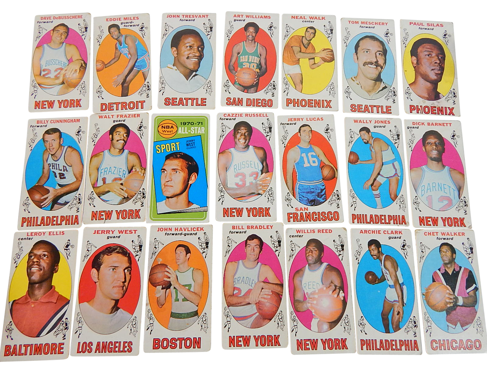 1969/1970 Topps HOF Basketball Tall Boy Cards