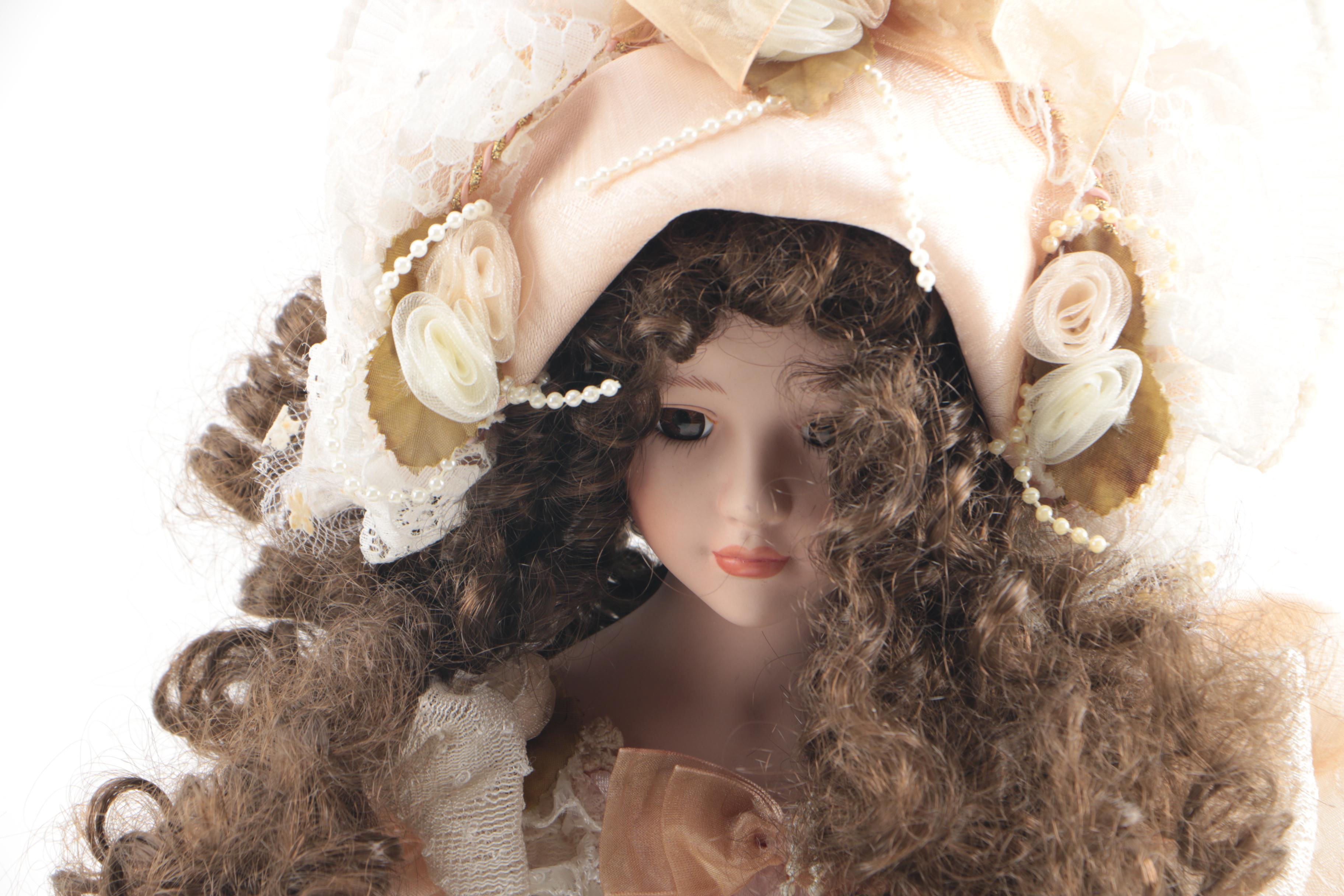 Kish Golden Palace "Victorian Angel" and NSJF Porcelain Dolls