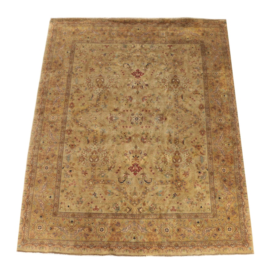 Hand-Knotted Indo-Persian Wool Area Rug