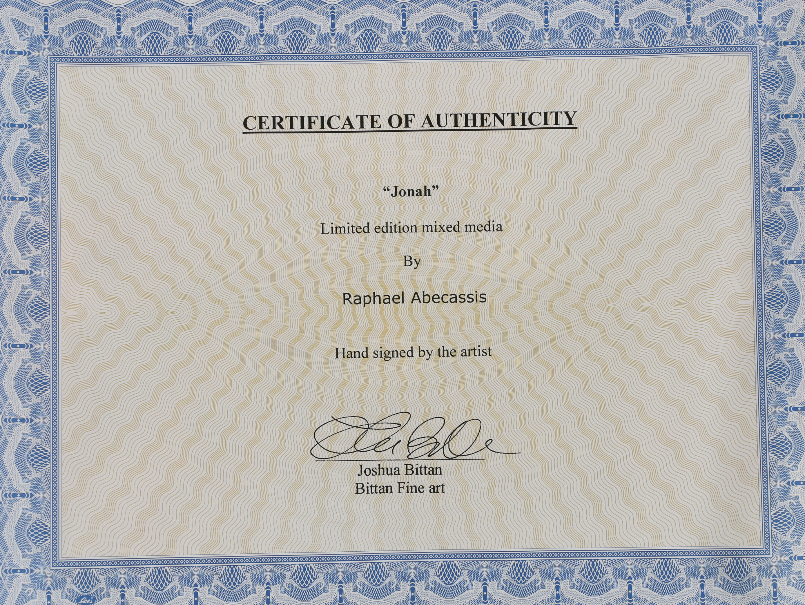 Raphael Abecassis Offset Lithograph "Jonah"