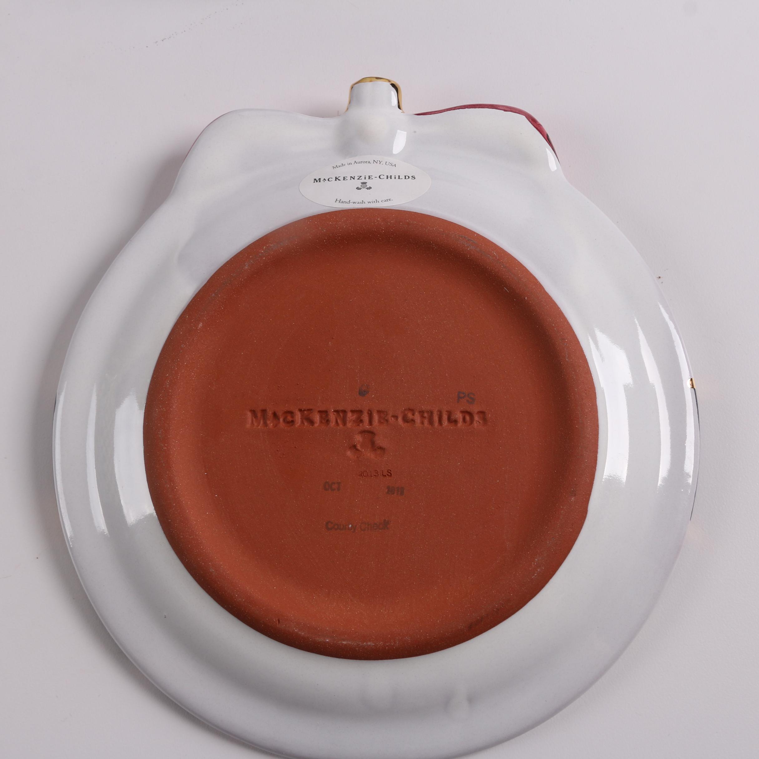 MacKenzie-Childs "Courtly Check" Plates and Owl Ornament