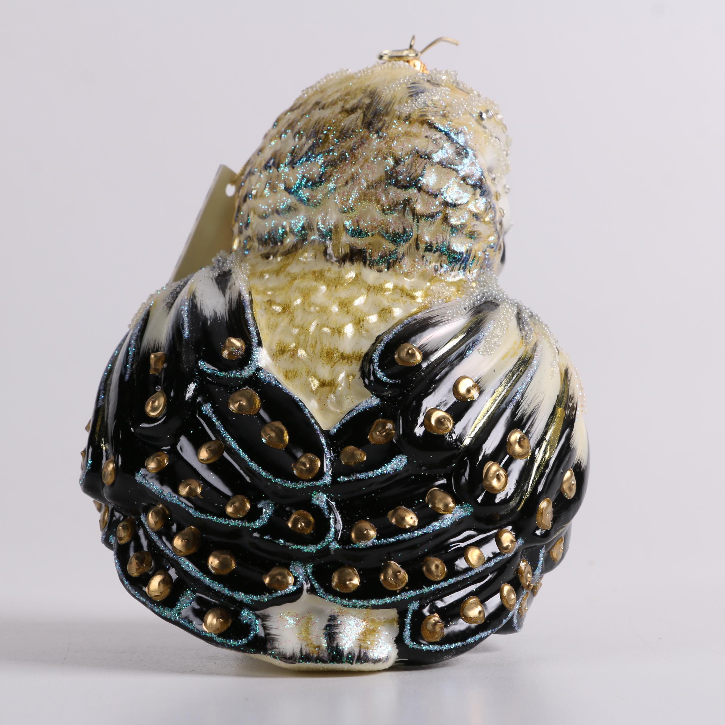 MacKenzie-Childs "Courtly Check" Plates and Owl Ornament