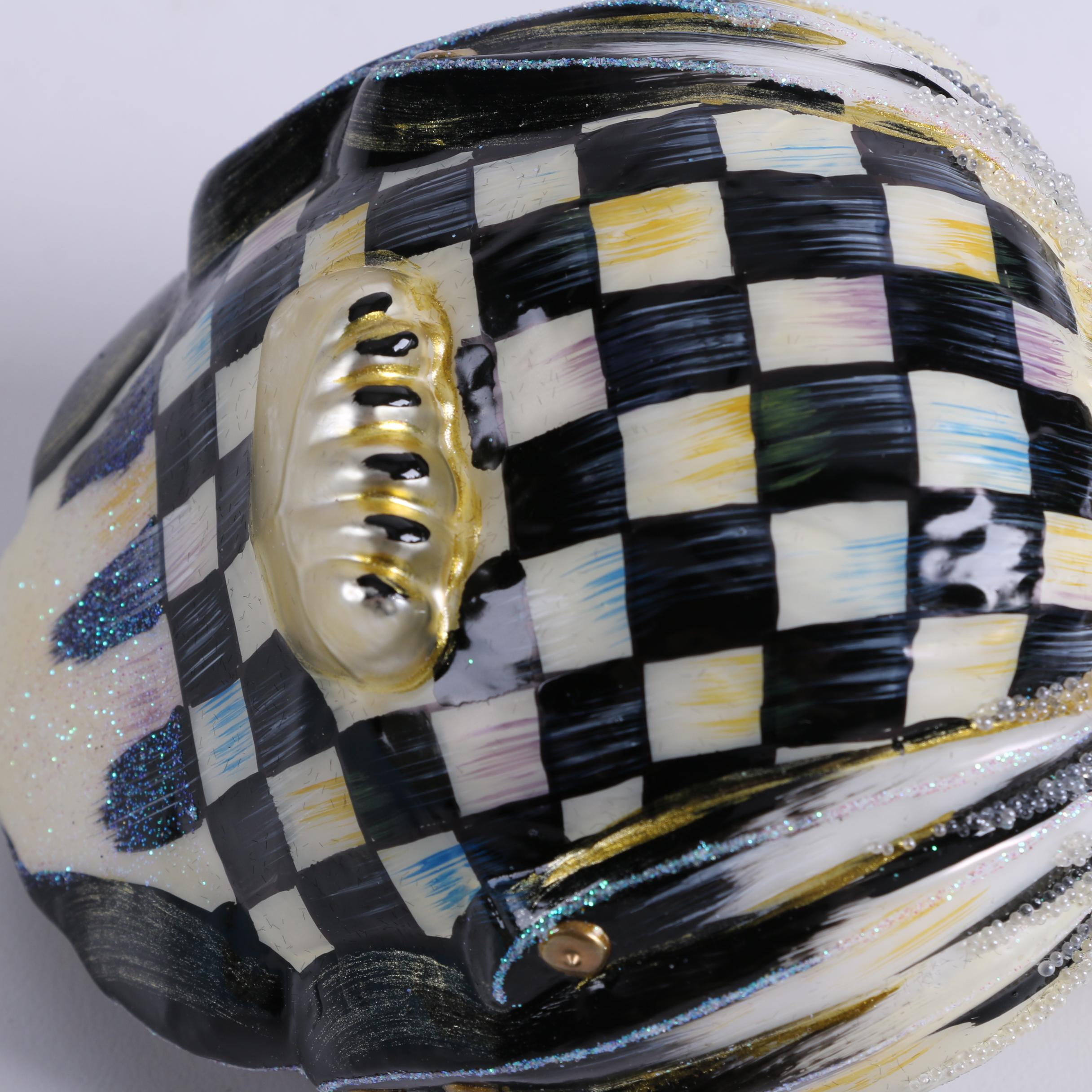 MacKenzie-Childs "Courtly Check" Plates and Owl Ornament