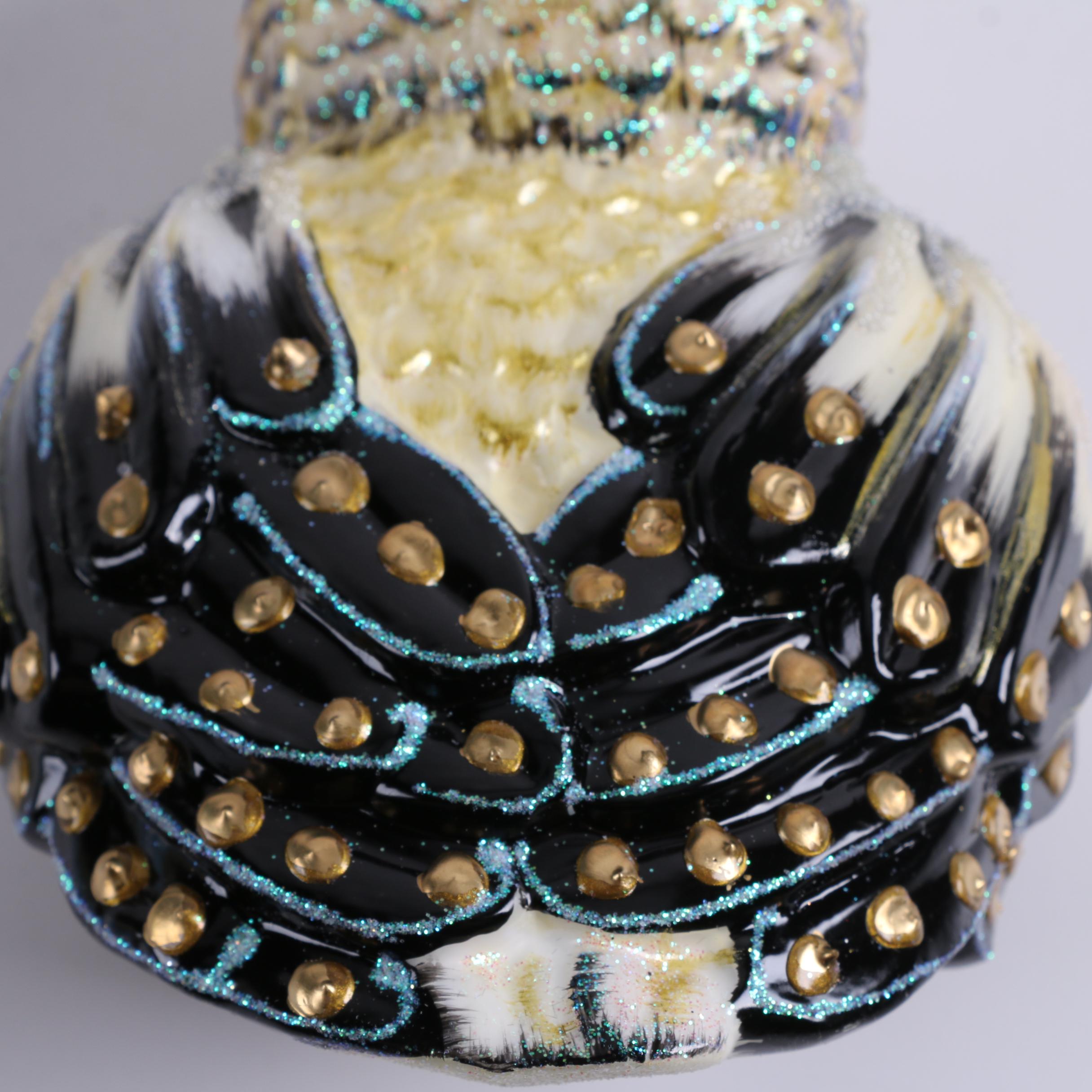 MacKenzie-Childs "Courtly Check" Plates and Owl Ornament