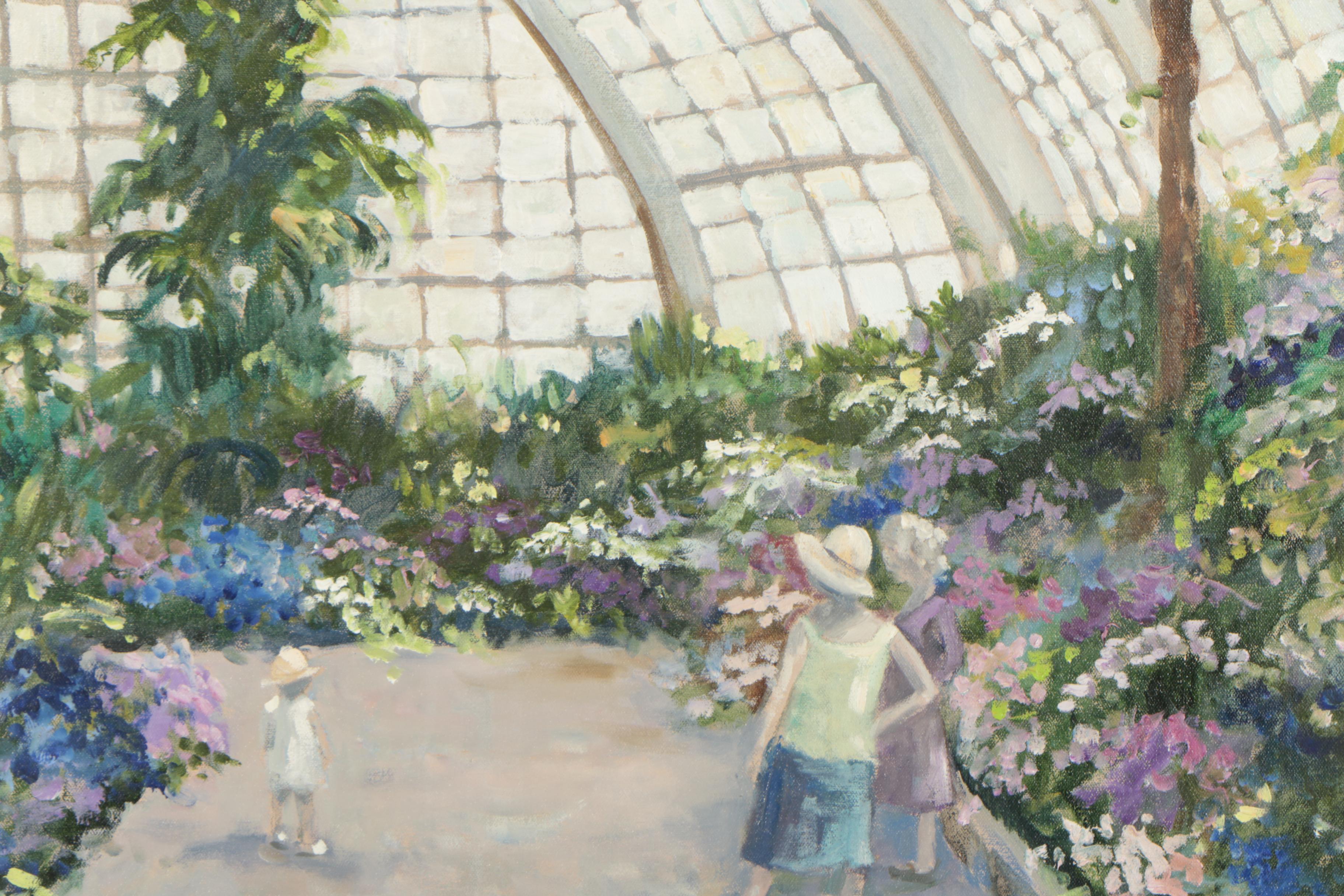 Francis T. Kalmbach Oil Painting "San Francisco Primroses"