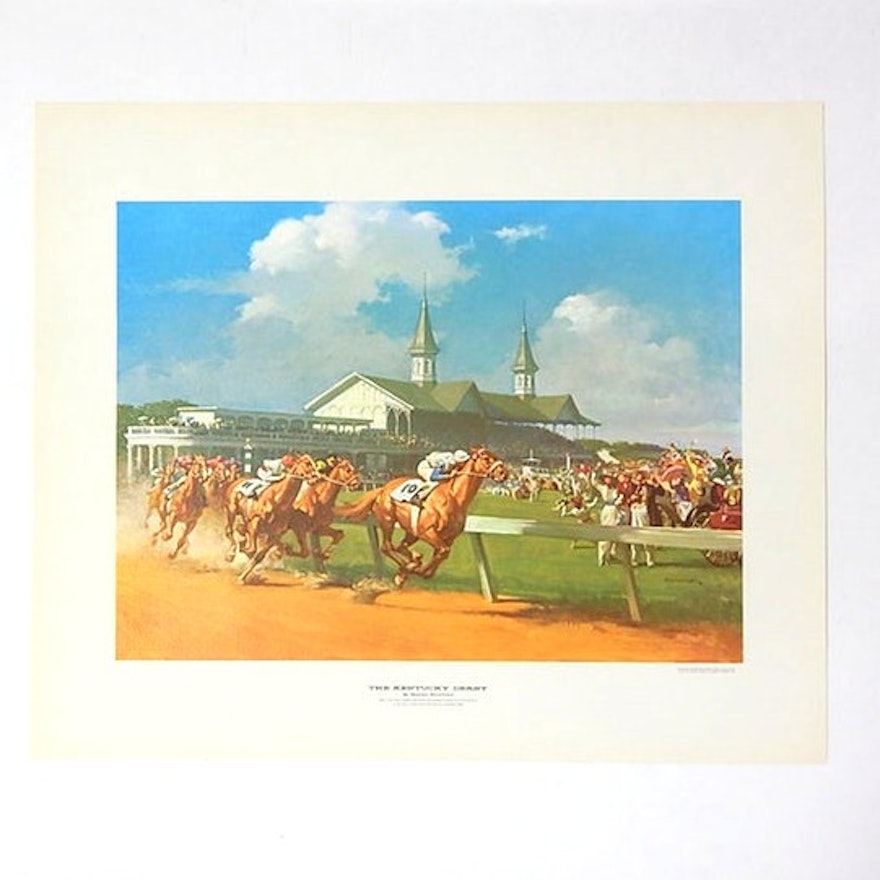 1963 Unframed Lithograph "The Kentucky Derby" after Haddon Sundblom