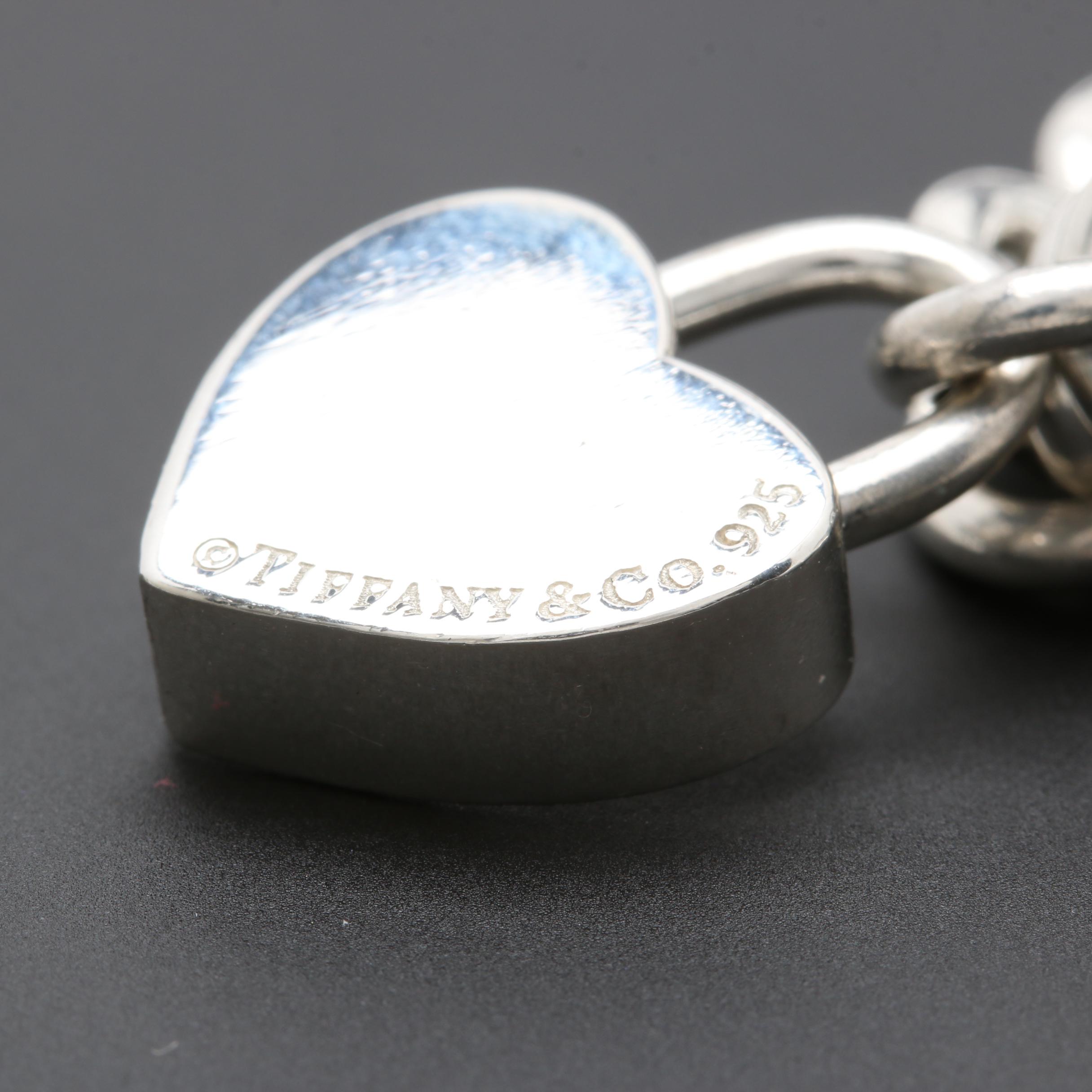 Tiffany & Co. Sterling Silver "Return to Tiffany" and "D" Lock Charm Bracelet