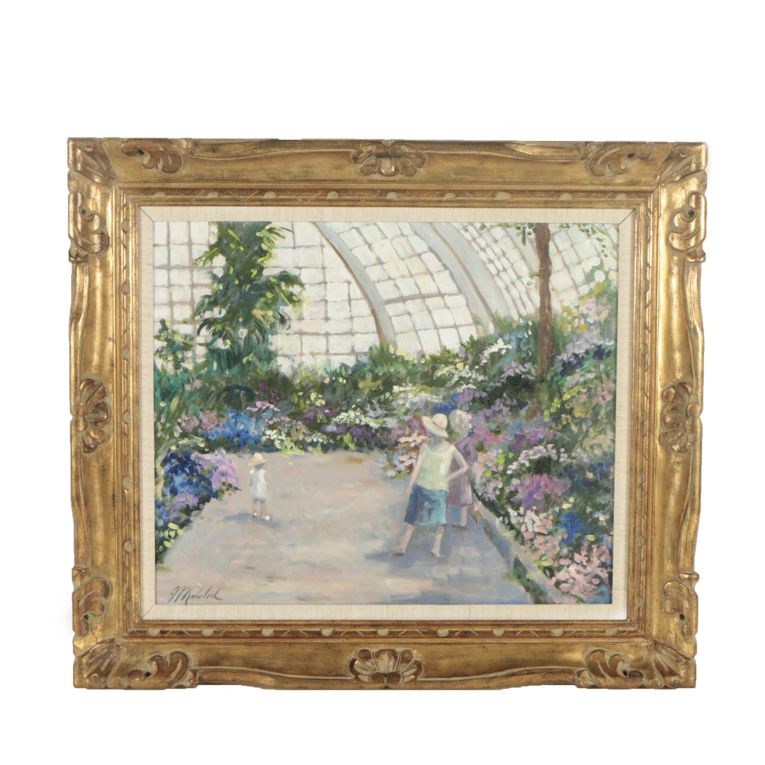 Francis T. Kalmbach Oil Painting "San Francisco Primroses"