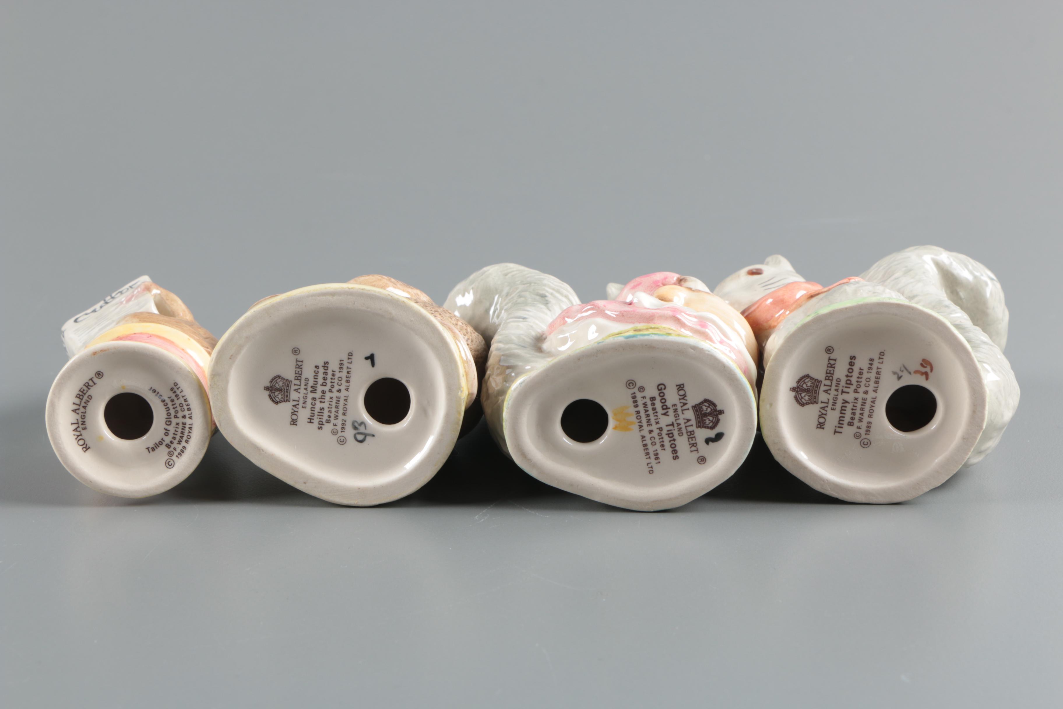 Ceramic Royal Albert Beatrix Potter Figurines Including Beswick "Tom Kitten"