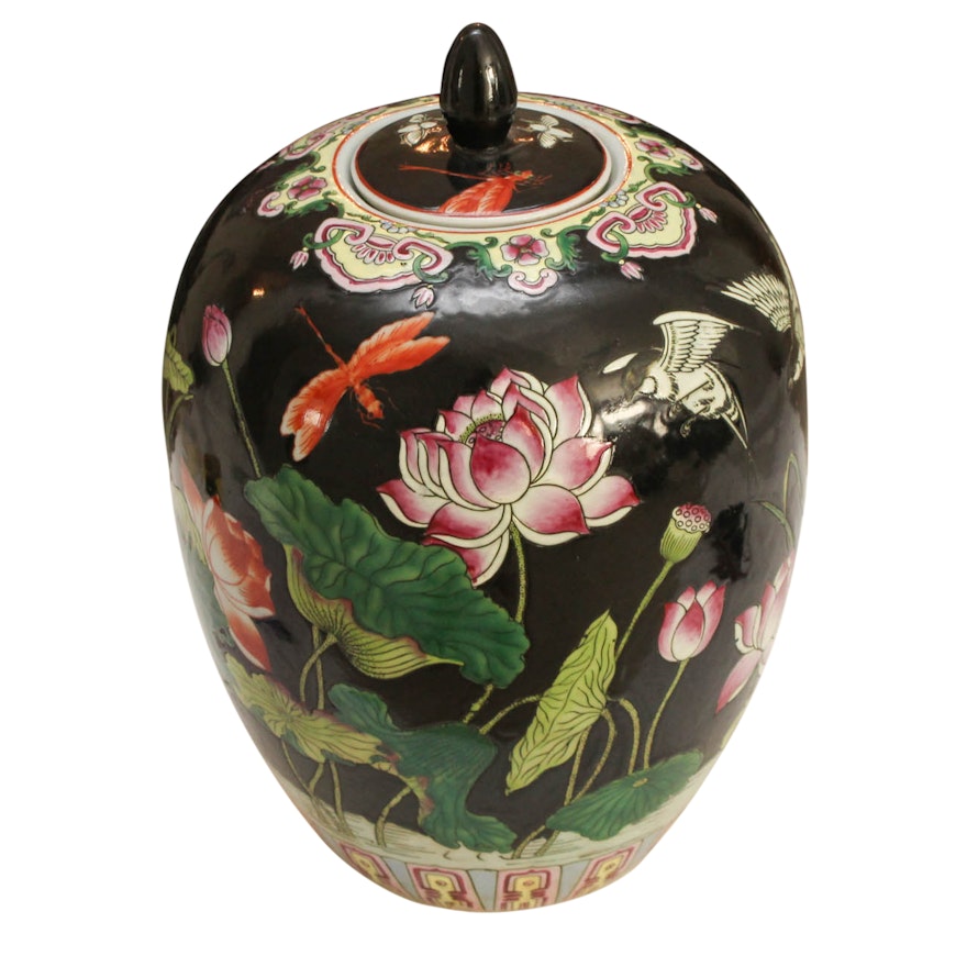 Chinese Painted Ginger Jar