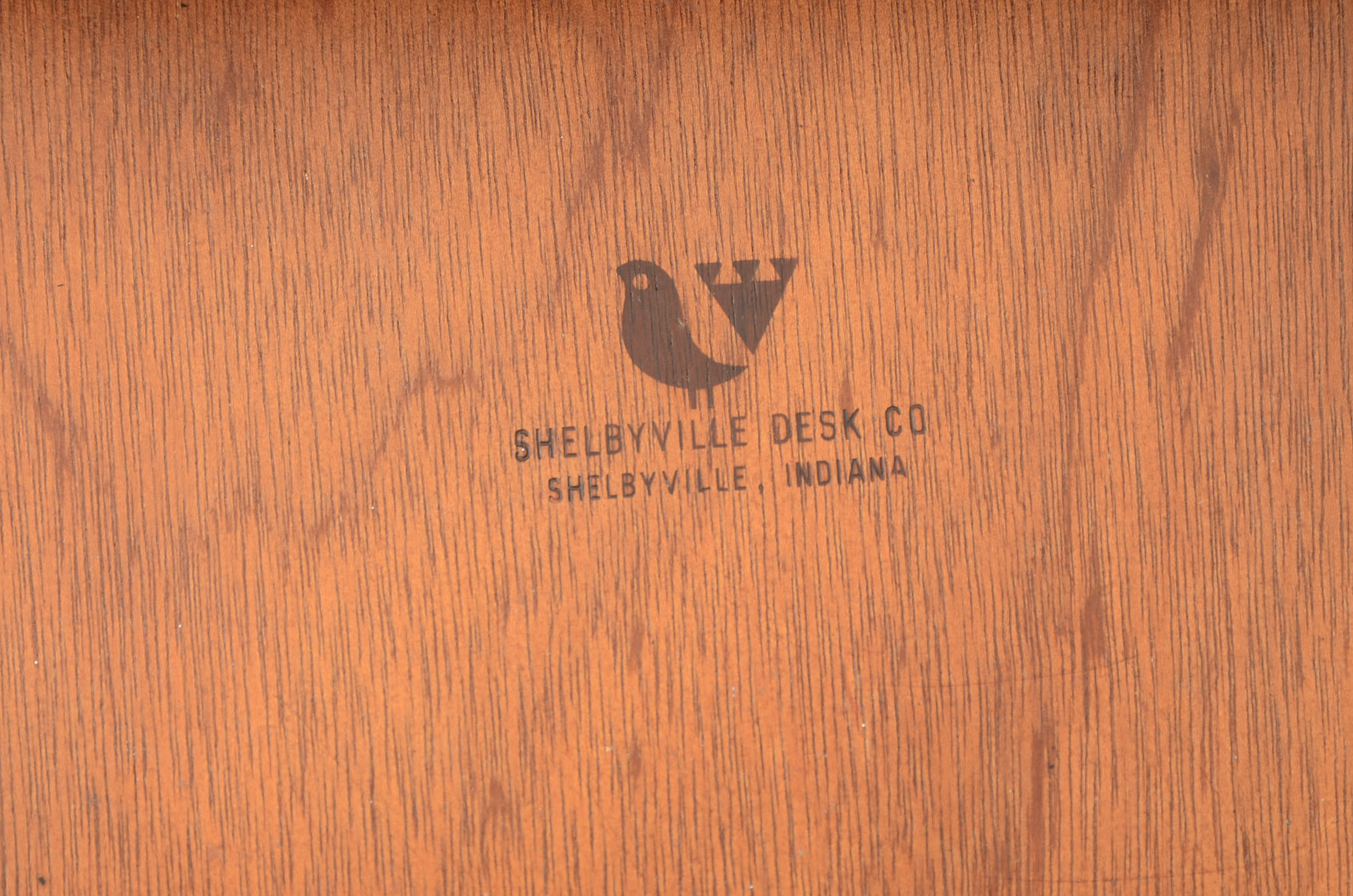 Walnut Kneehole Desk by Shelbyville Desk Company